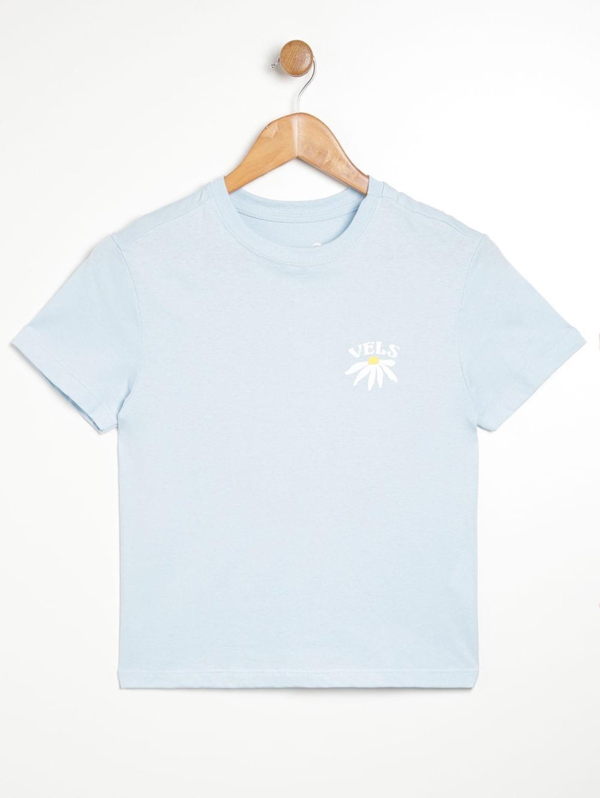 Vista 2 Infantil - Blusa Manga Curta Vels Juvenil Para Menina CLARO azul Vels azul