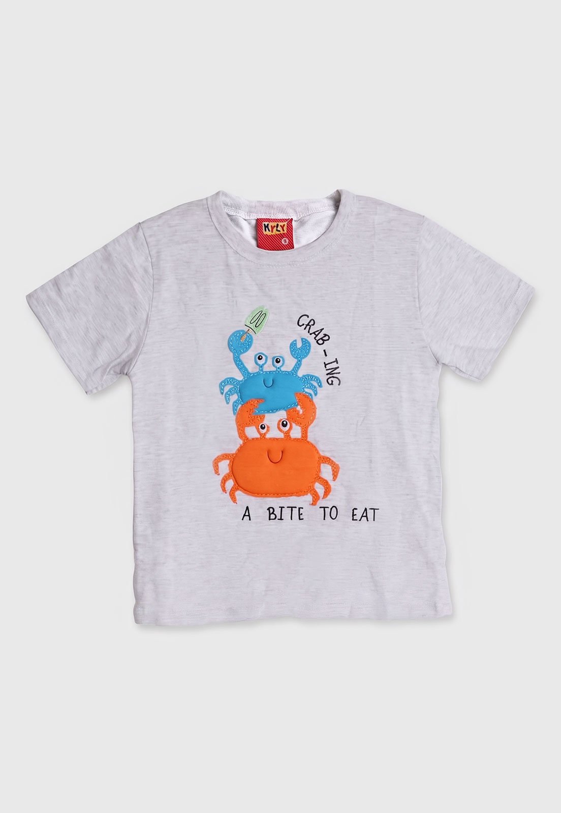 Camiseta Kyly Caranguejos Cinza Claro