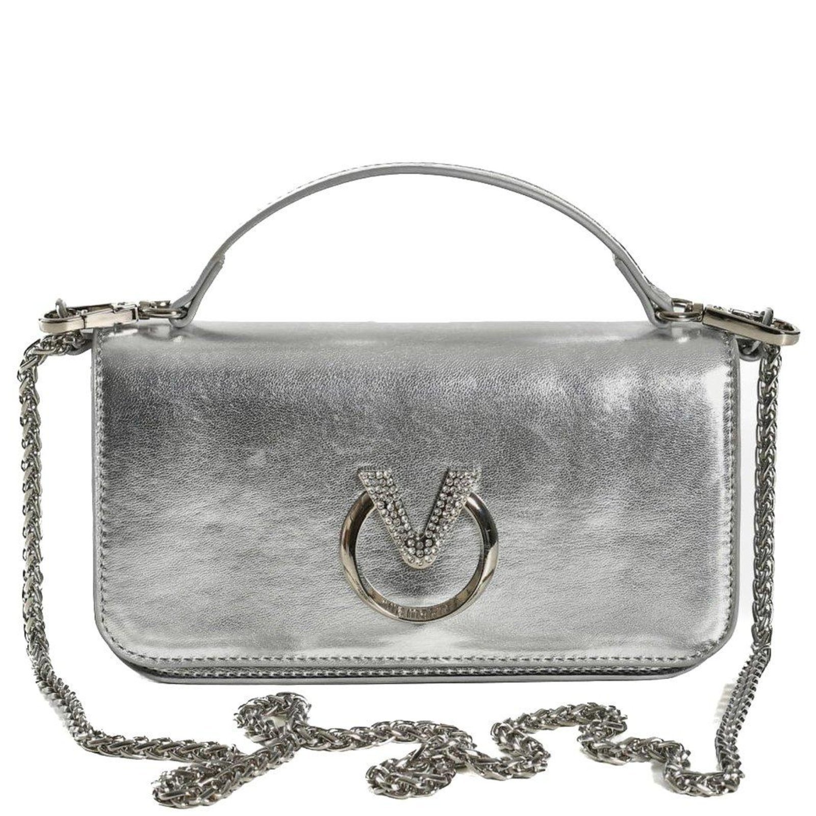 Bolsa Feminina Crossbody Bag Via Marte B2-714-01 Prata Incolor