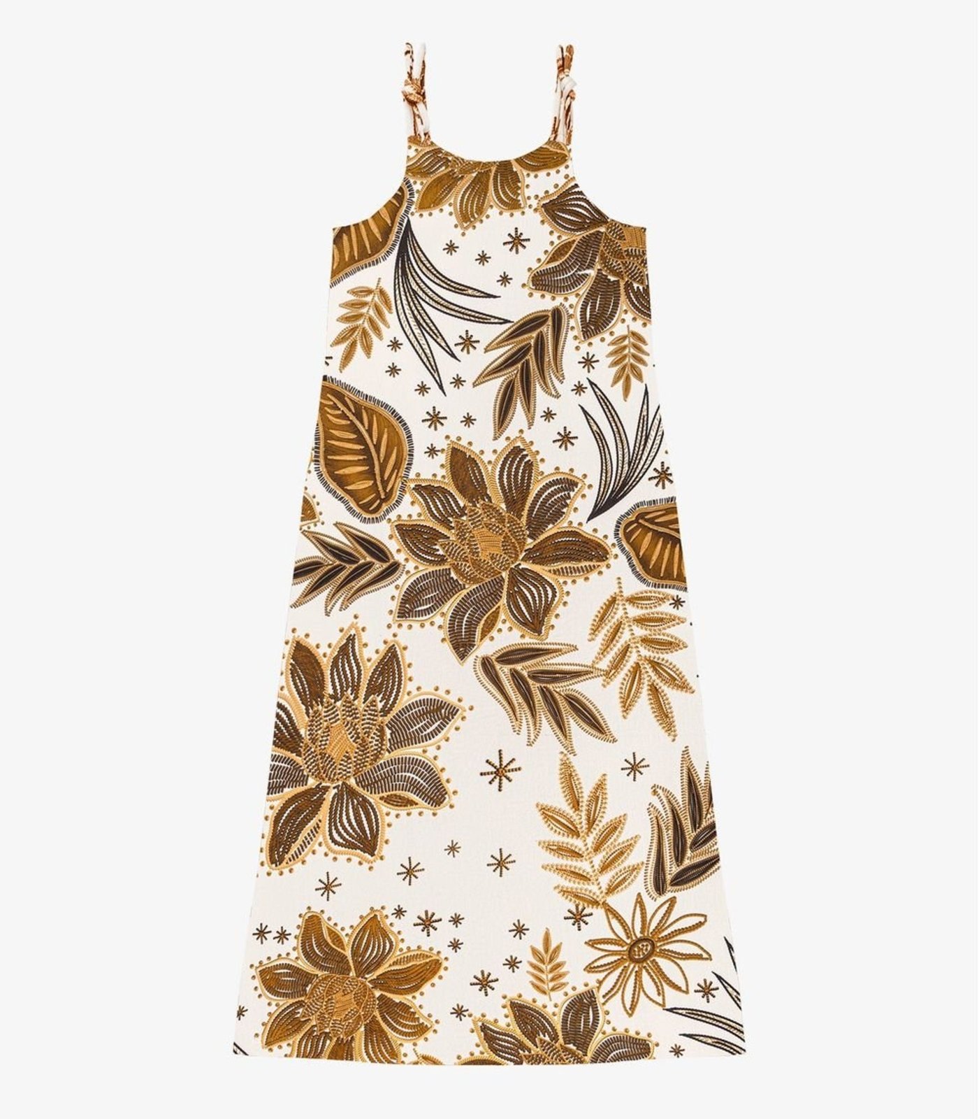 Vista 2 Vestido Midi Feminino Endless em Viscotorcion amarelo Endless amarelo