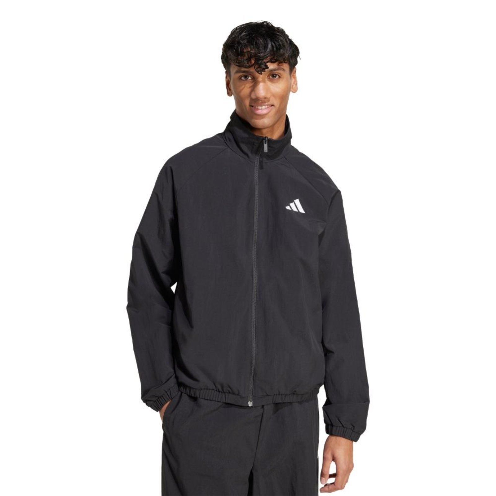 Jaqueta Corta-Vento Essential Small Logo adidas Sportswear Preto