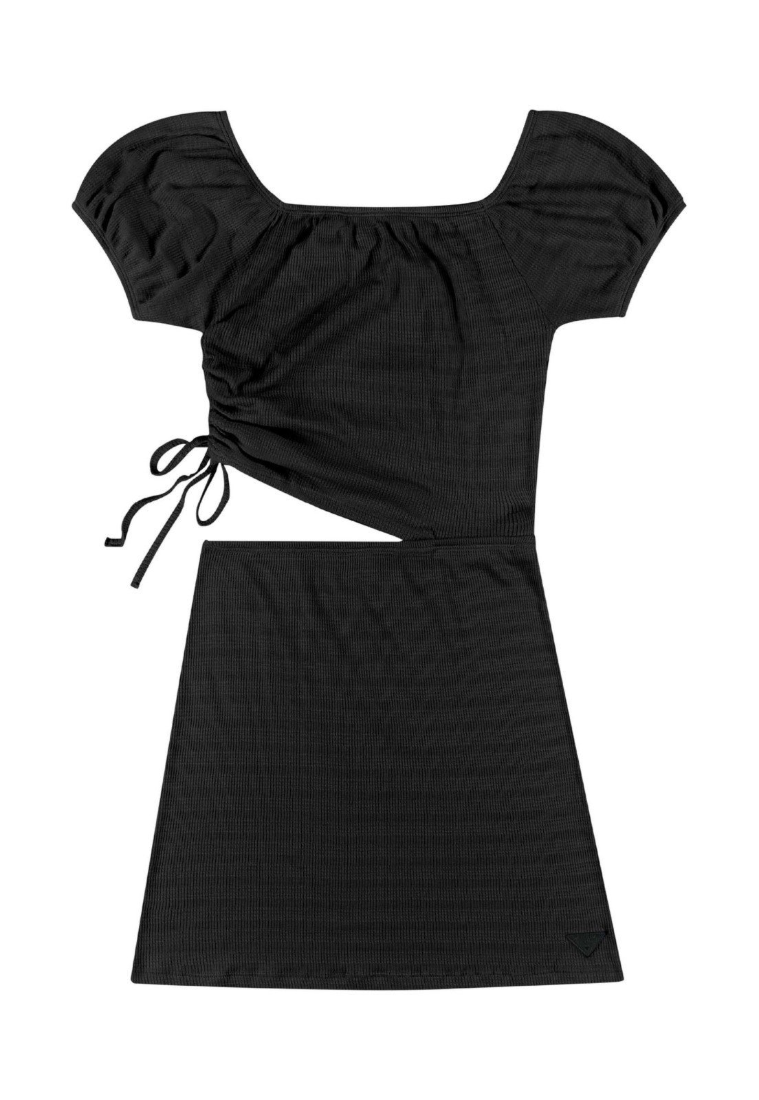 Vista 3 Infantil - Vestido Juvenil Gloss preto Gloss preto