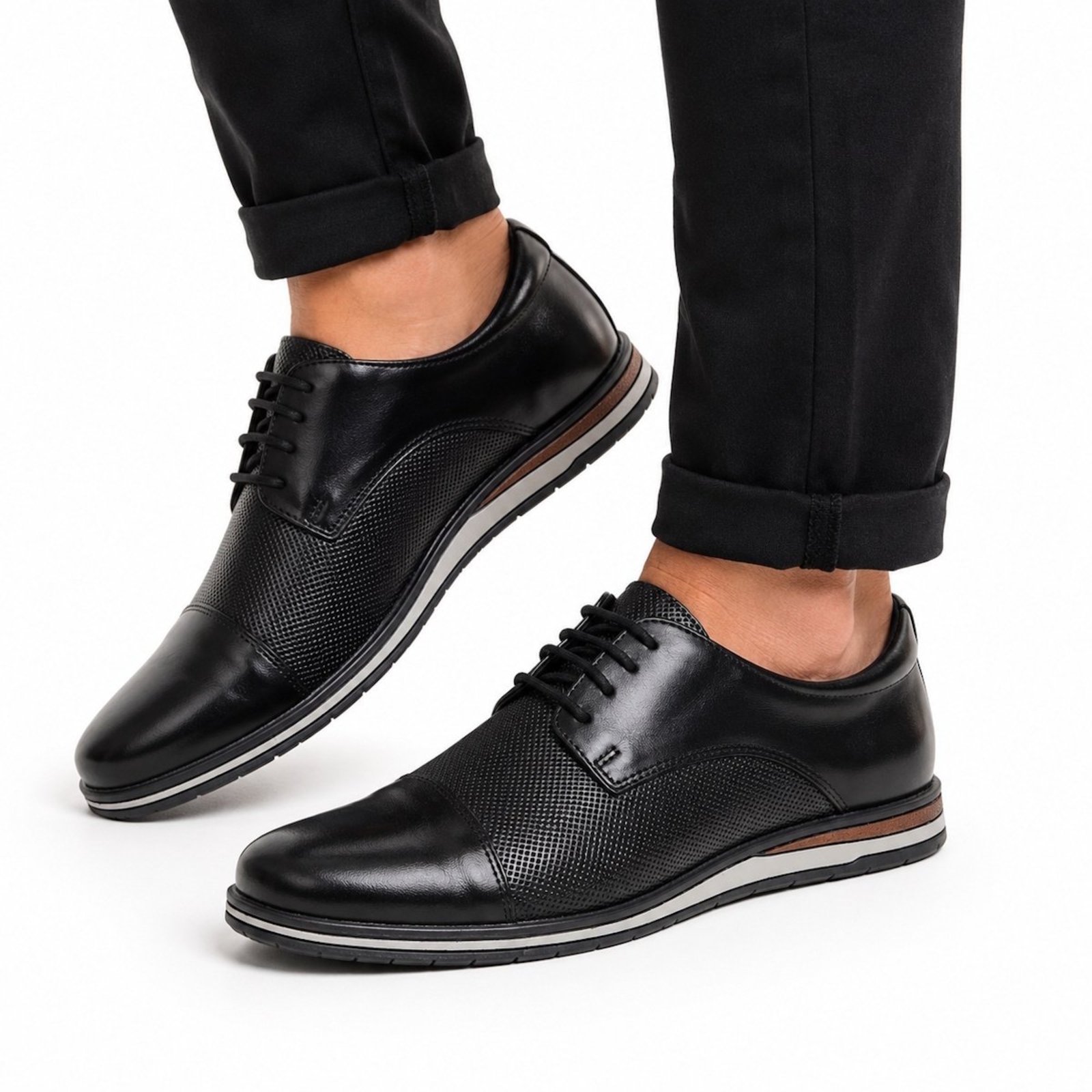 Sapato Social Oxford Masculino Esporte Fino Festa Casamento Moderno e Confortável Preto