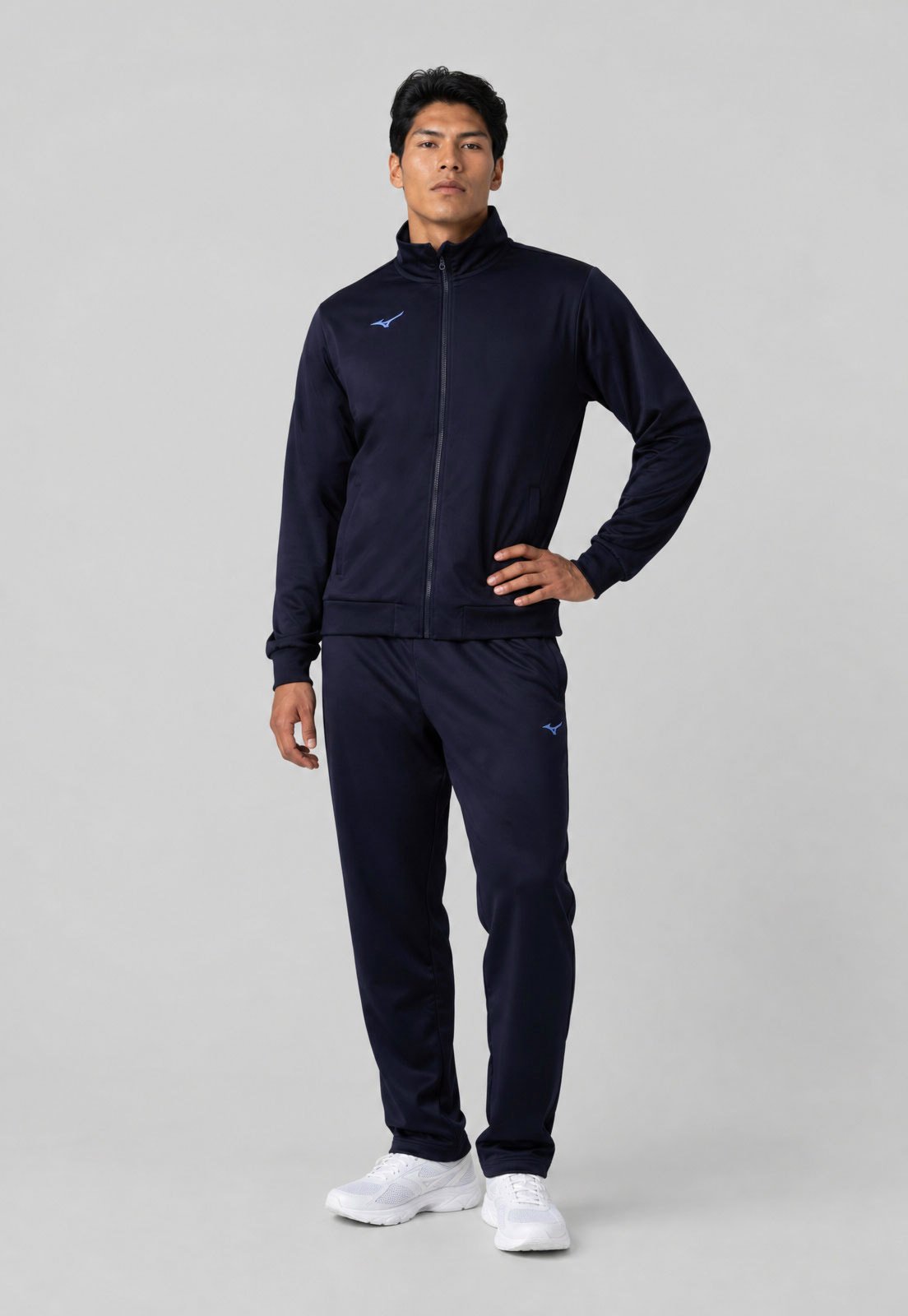 Conjunto de Agasalho Masculino Mizuno Clássico Azul Escuro