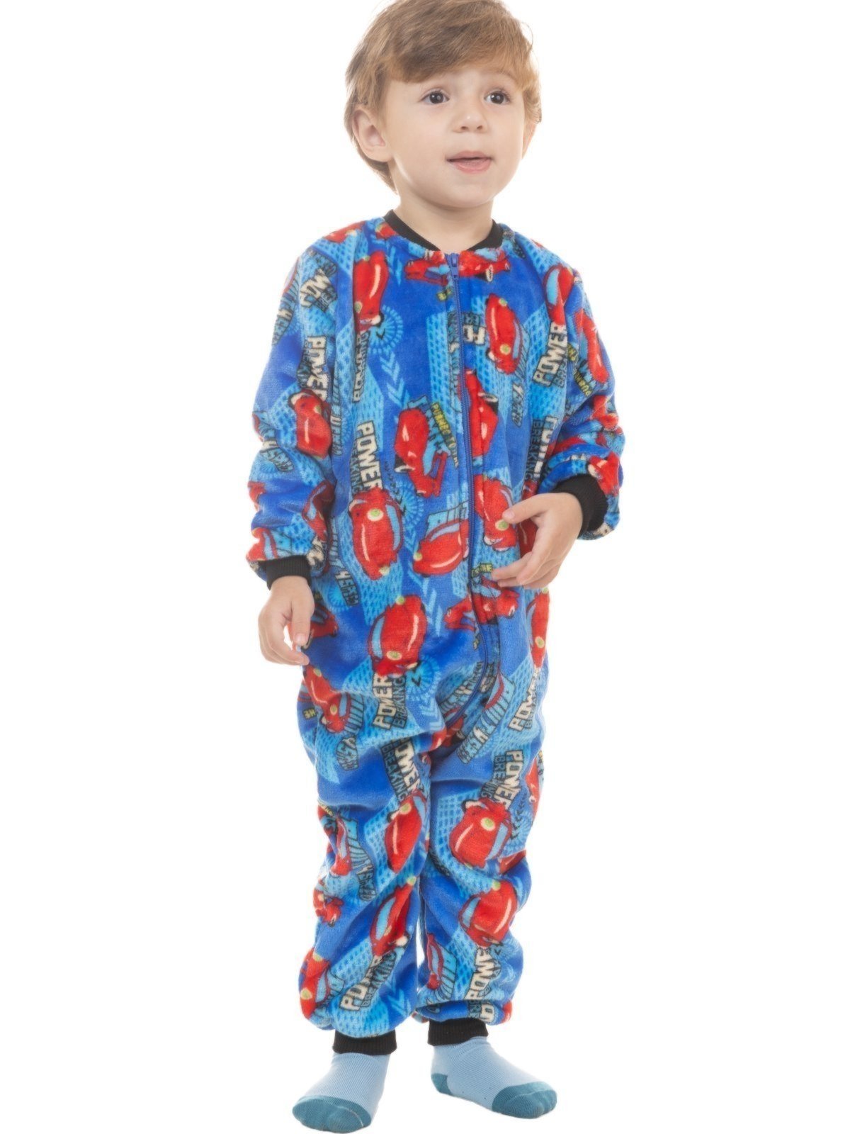 Macacão em fleece Menino Magicamente Carrinhos Vermelhos