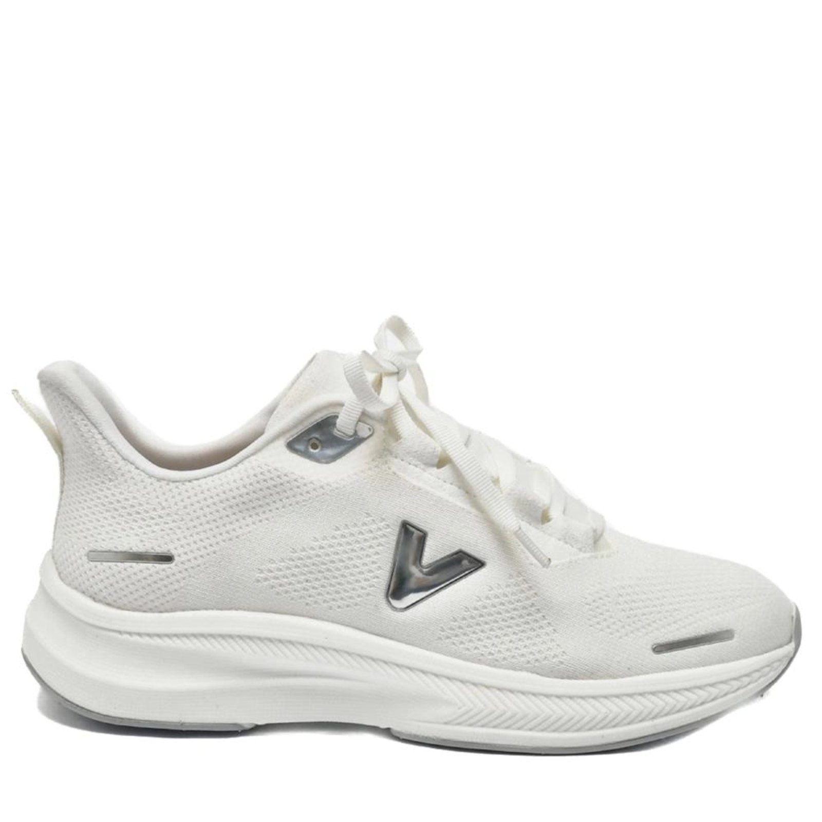 Tênis Feminino Casual Esportivo Via Marte Knit 263-001 Branco Incolor