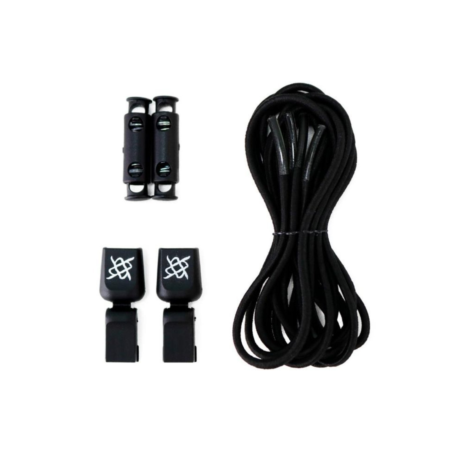Cadarço Elástico HUPI LACES Preto Liso Preto