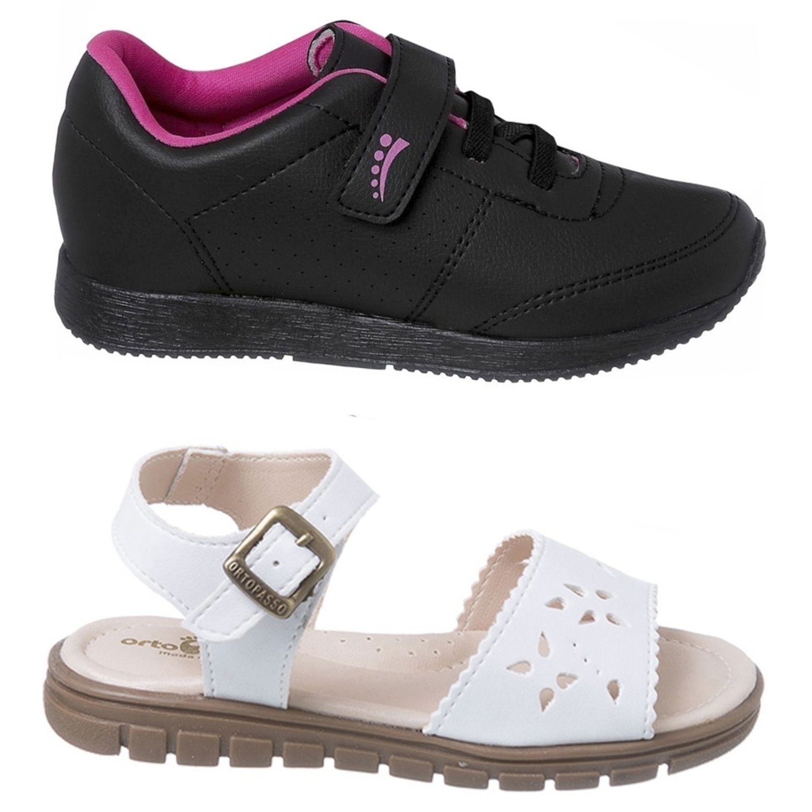 Infantil – Kit Tênis + Sandália Menina Feminina Escolar