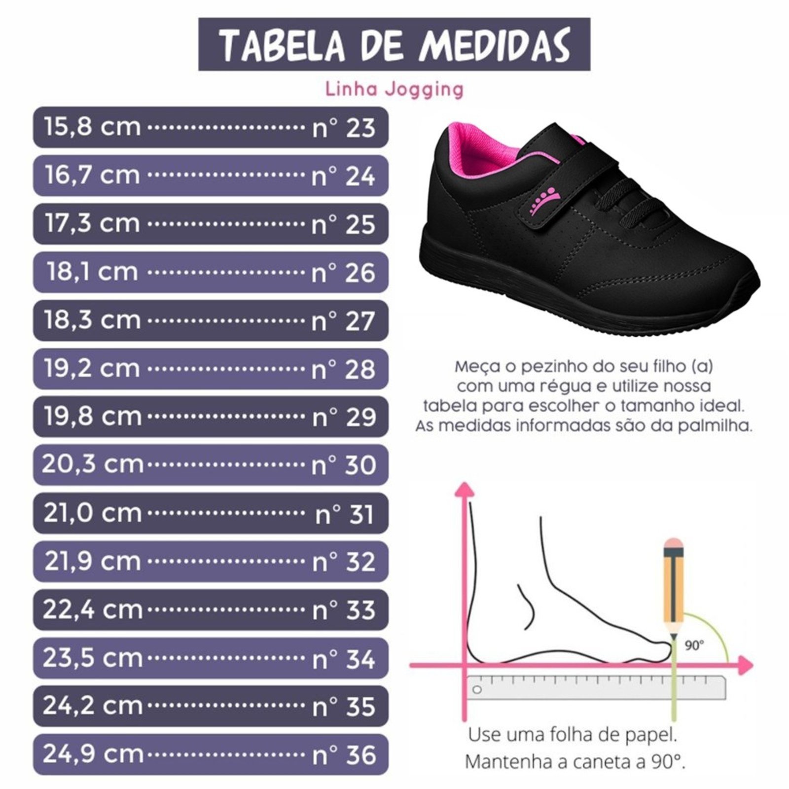 Vista 3 Infantil - Kit Tênis + Sandália Menina Feminina Escolar Ortopasso preto/rosa Ortopasso preto/rosa