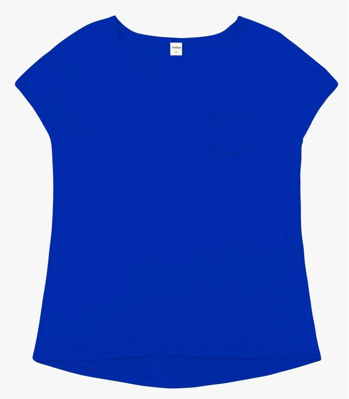 Blusa Feminina Viscotorcion Com Bolso Rovitex Azul