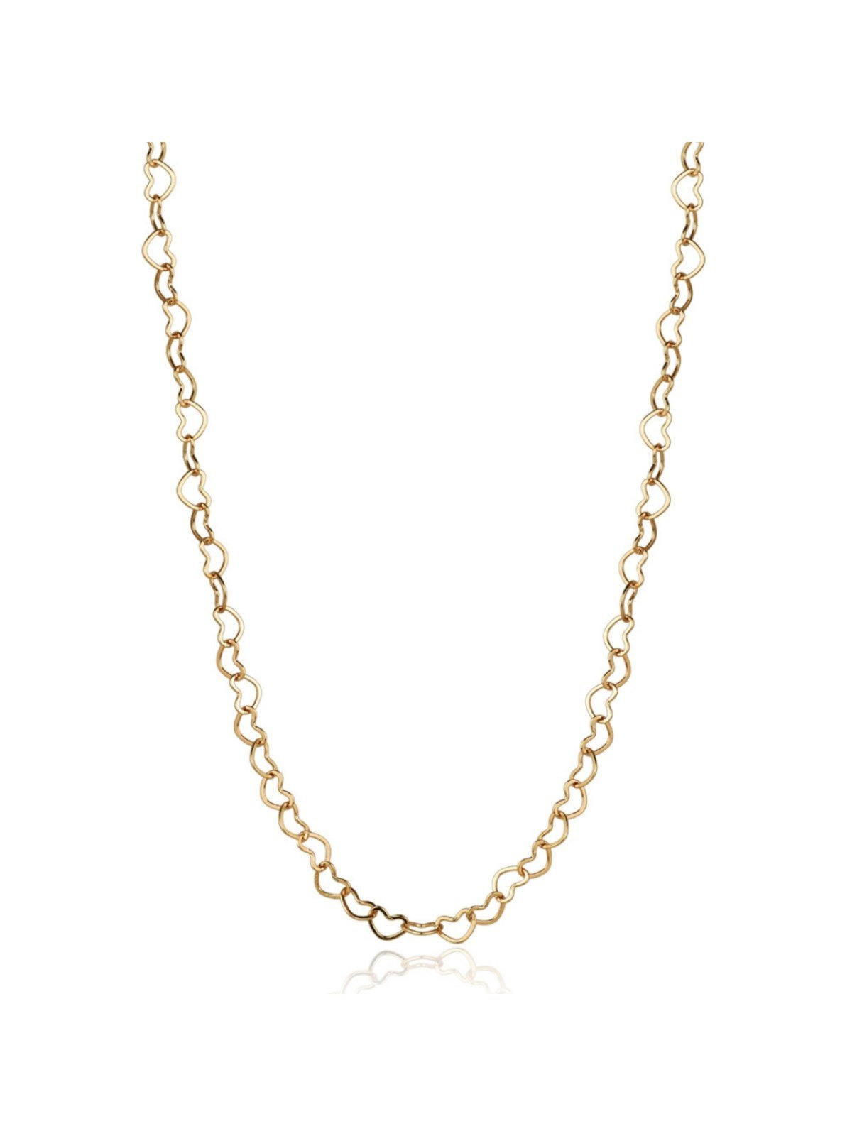 Vista 2 Choker Elos Corações Banhada a Ouro 18k Alexandra Michelassi Semijoias dourado