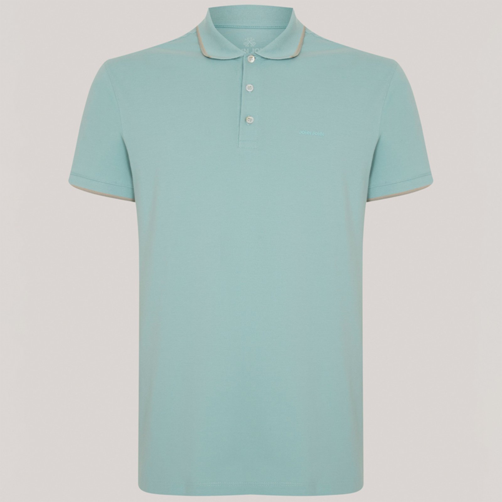 Camisa Polo John John Regular 2 Lines Ve26 Azul Masculino