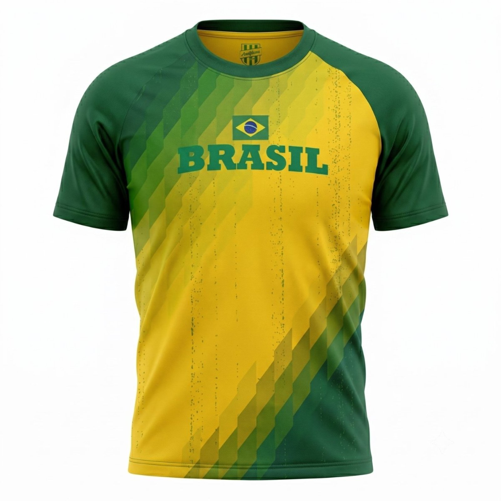 CAMISA DO BRASIL DIA A DIA MASCULINO ADULTO VERDE/AMARELO