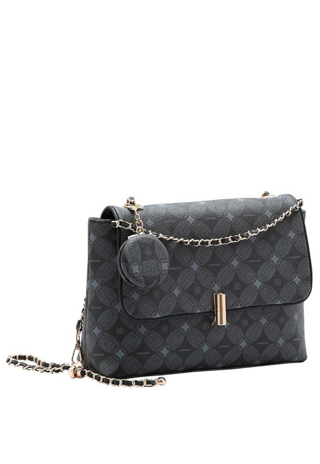 Bolsa Feminina Chenson Monograma Contemporâneo 3485377 Preto
