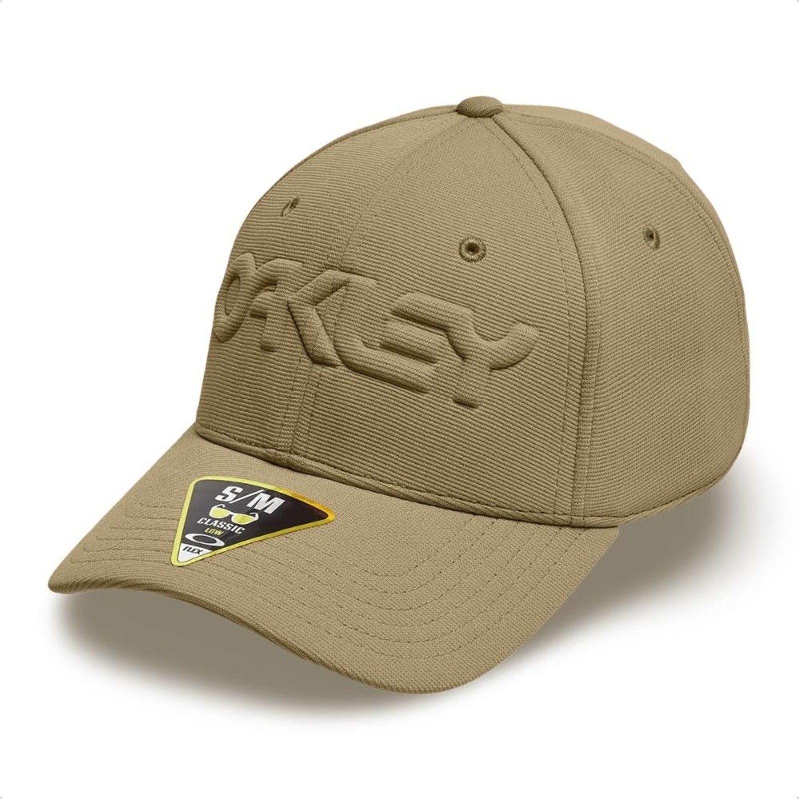 Boné Oakley 6 Panel Stretch Hat Embossed Bege