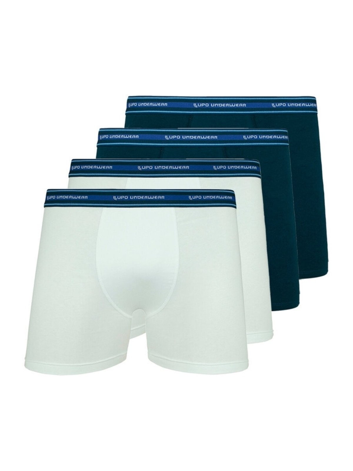 Kit com 4 Cuecas Boxer Lupo 523-088 Branco