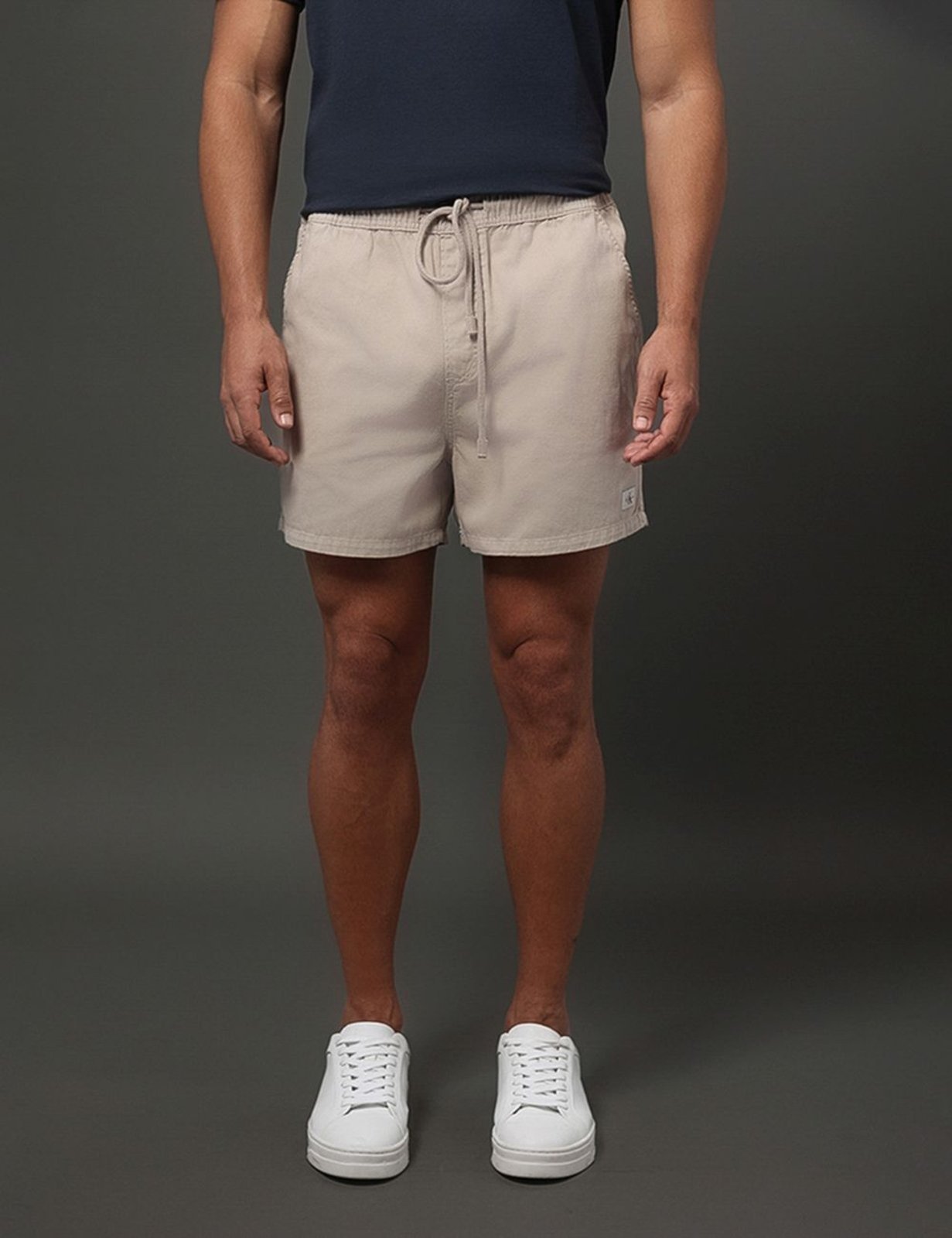 Shorts Masculino Color Com Elástico Calvin Klein - Caqui Claro Calvin Klein Jeans