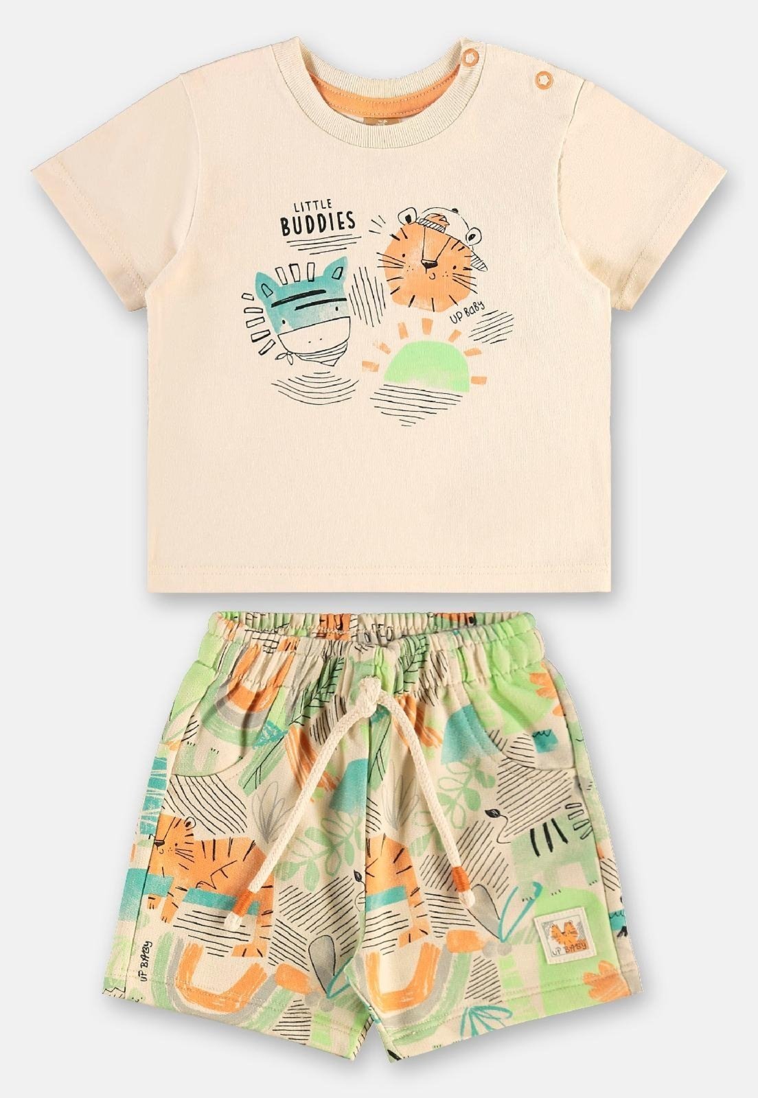 Vista 2 Infantil - Conjunto Safári para Menino Up Baby bege Up Baby bege