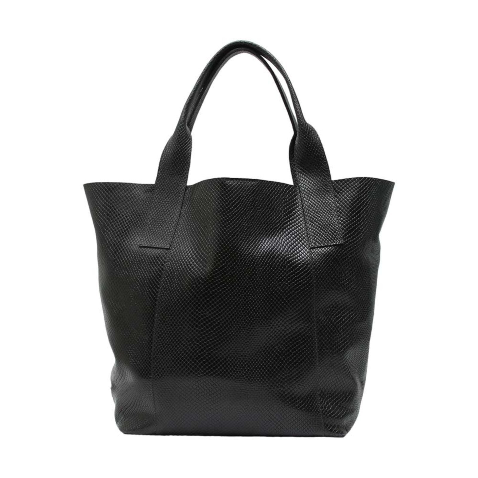 Bolsa Sacola Couro Griffazzi Preta