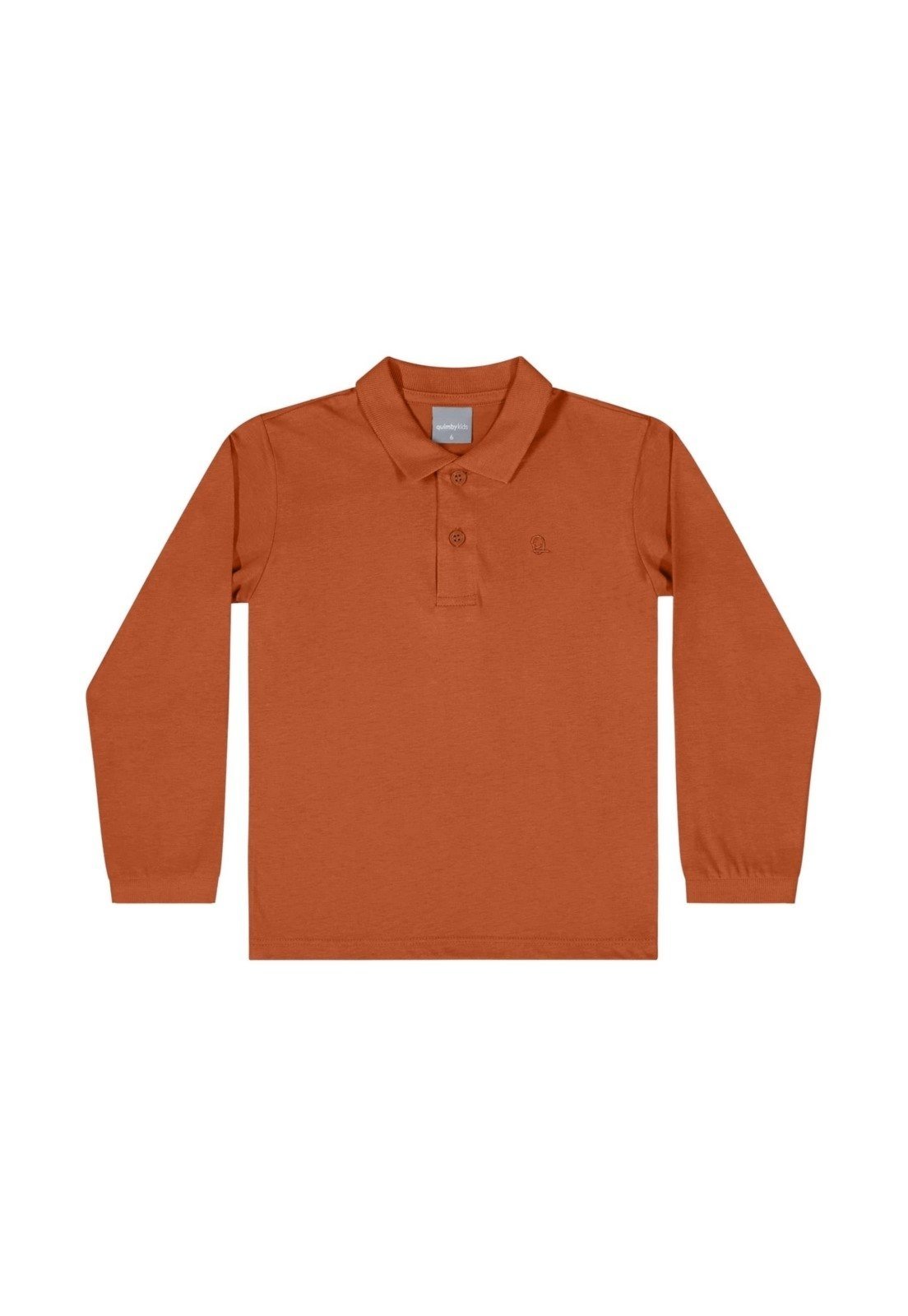 Infantil - Camisa Polo Manga Longa Básica para Menino Quimby Laranja