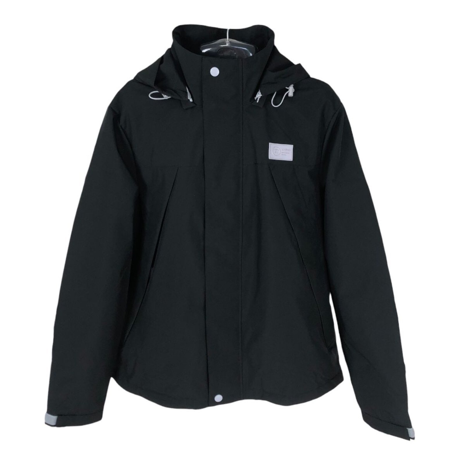 Jaqueta com Capuz Tecido Liso Colcci Preto