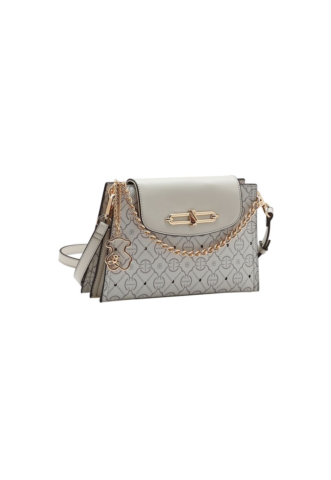 Bolsa Feminina Chenson Classic Cristal Original 3485363 Bege