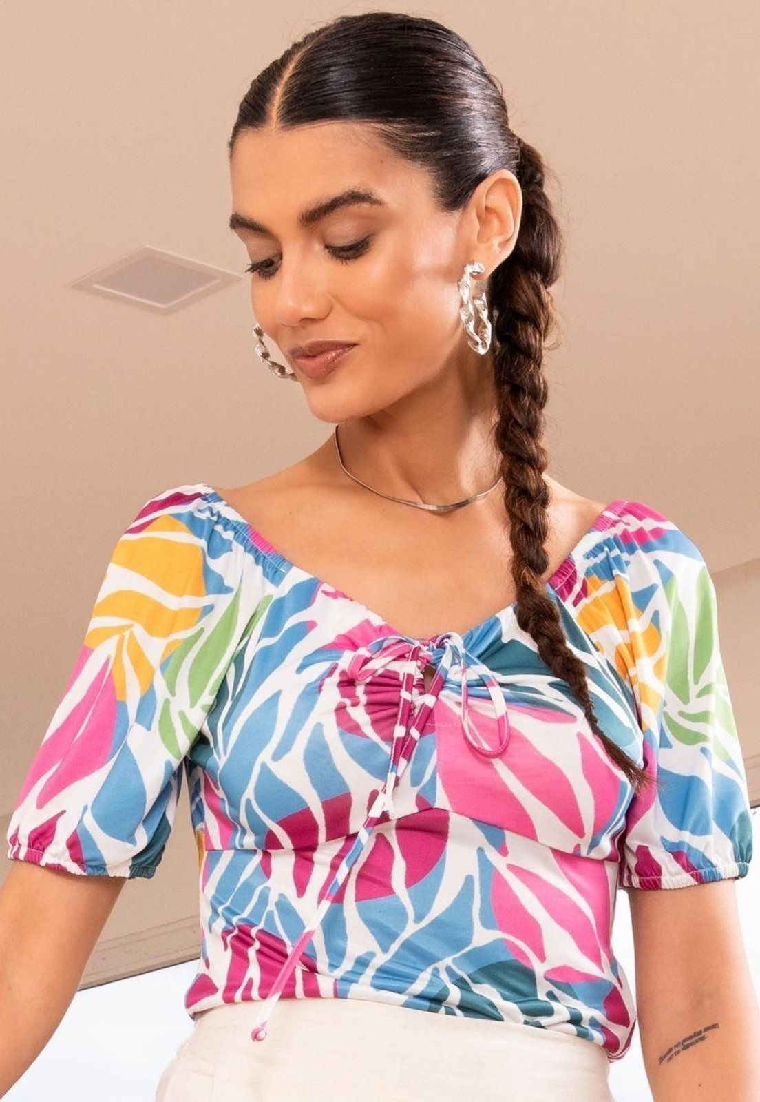 Blusa Em Malha Fria Branco Quintess