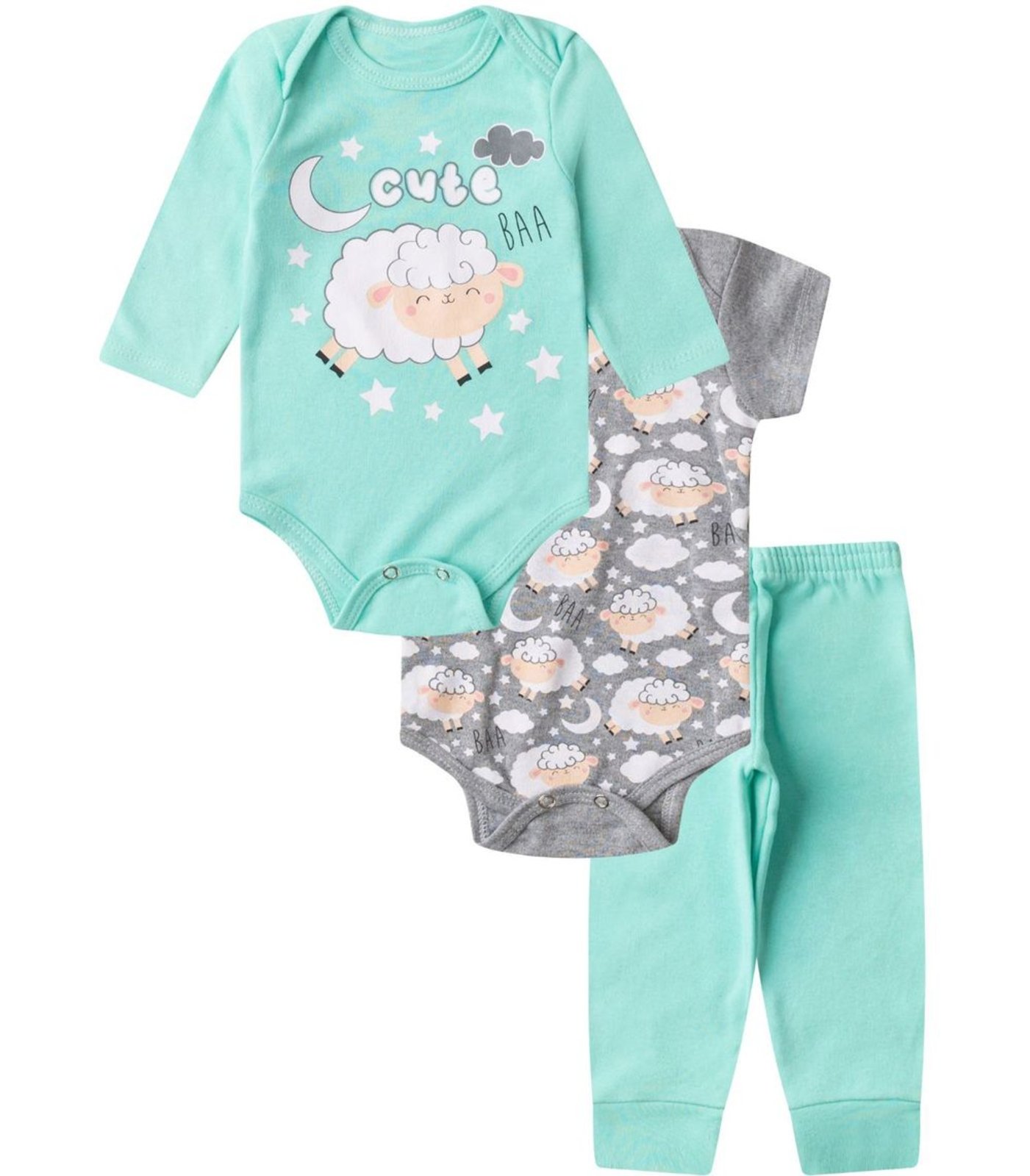 Infantil - Kit Body Longo 3 Peças Select Verde