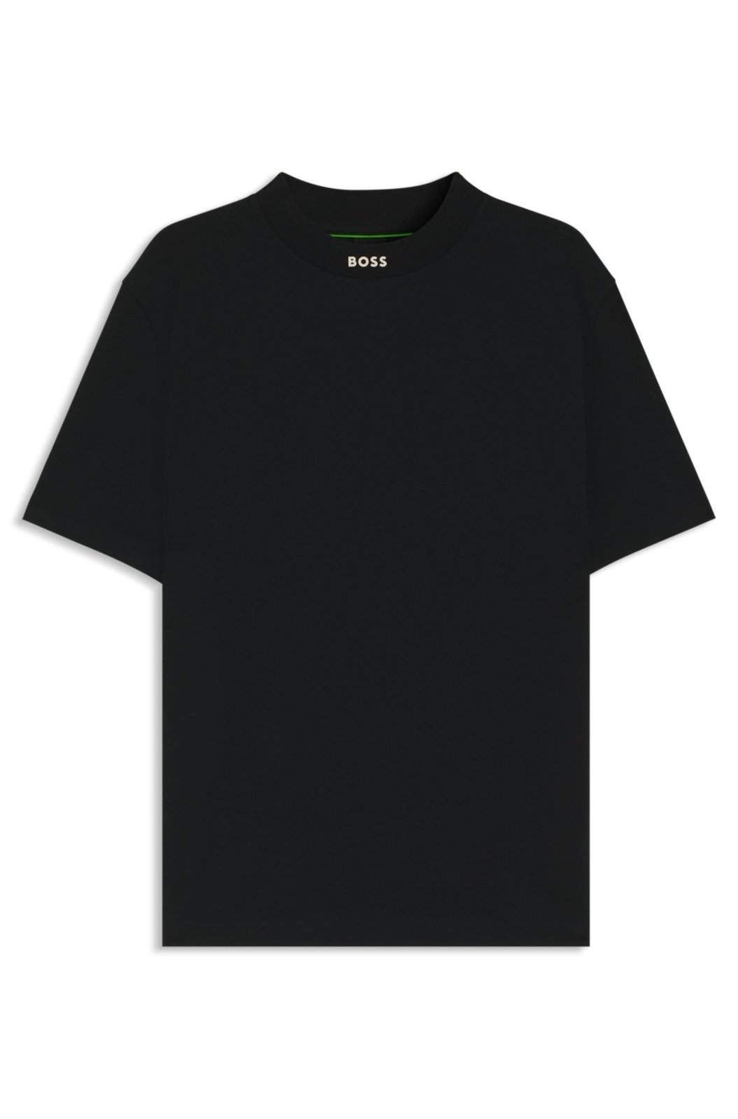 Camiseta De Ajuste Descontraído Em Algodão Elástico