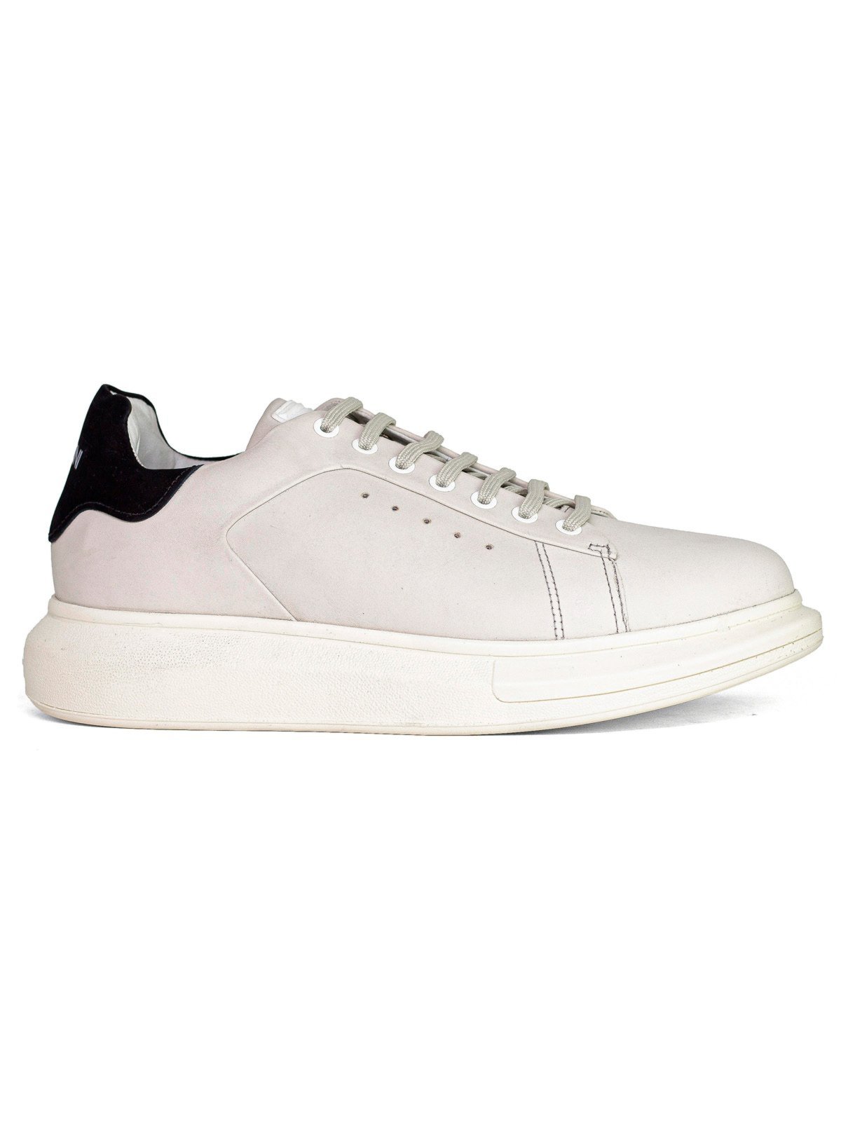Tênis Masculino Ferracini Casual Impulse 24h Couro Cadarço Conforto Sneaker Cinza Claro Neve