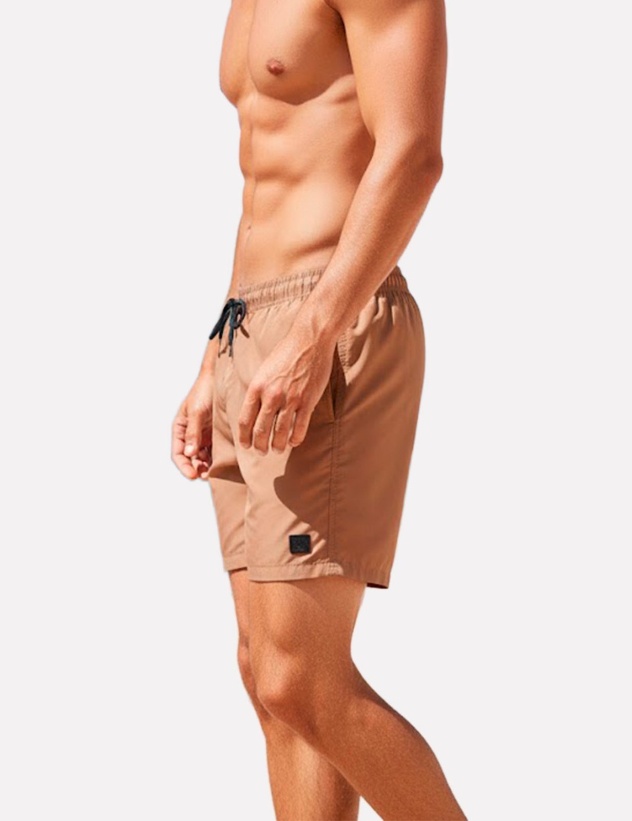 Vista 3 Short Hugo Boss Masculino Regular Dive Claro marrom Hugo Boss marrom