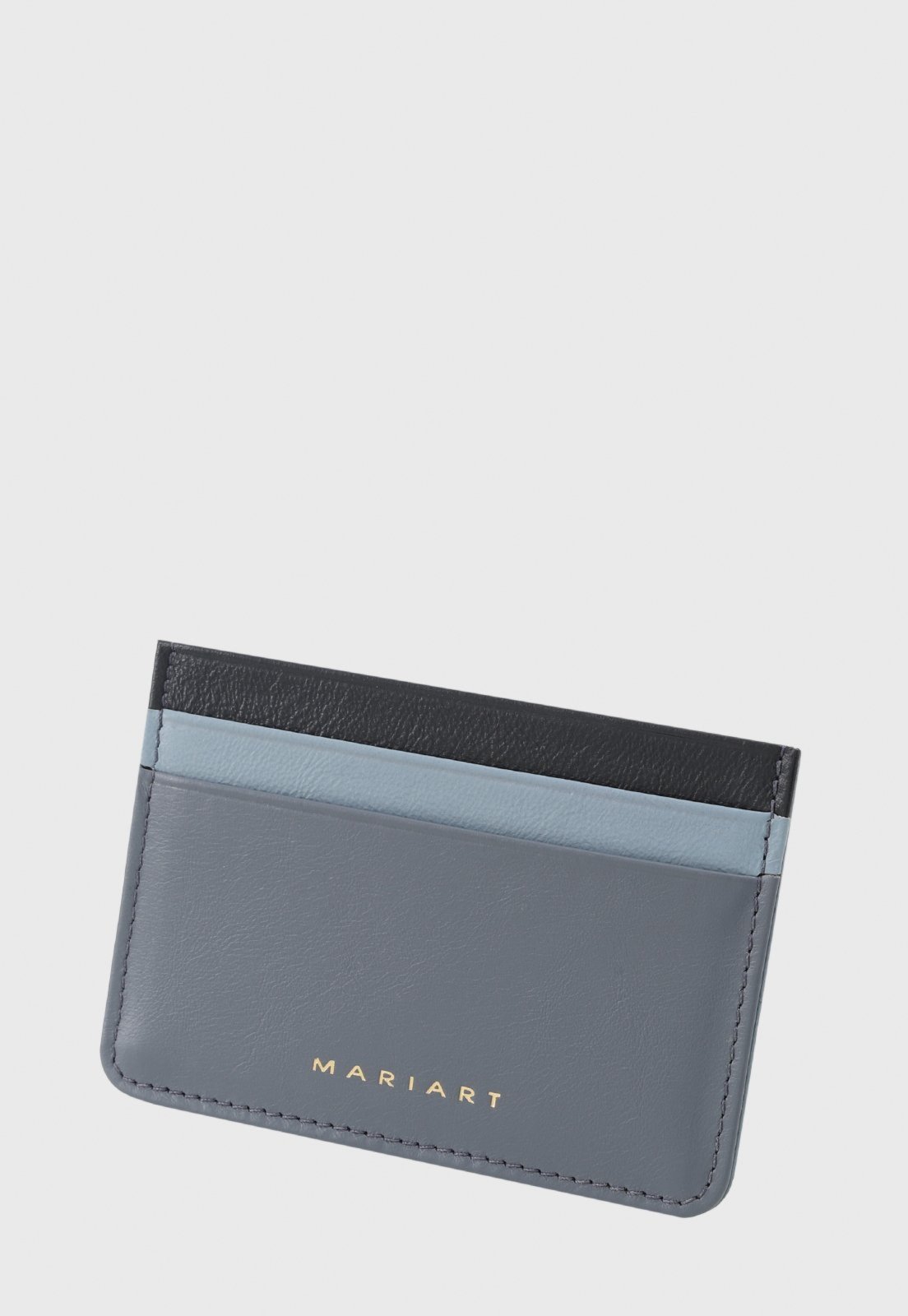 Vista 2 Porta-Cartão Couro Mariart Fruto Oceano Tartaruga Mariart azul