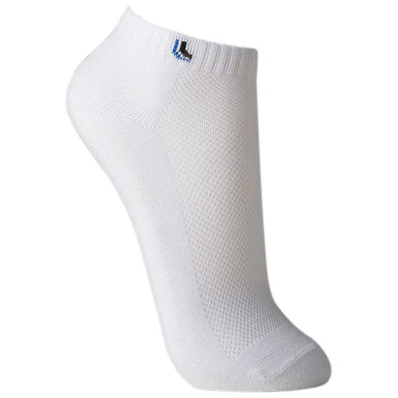 Kit com 3 pares Meia Soquete Lupo Algodão e Poliamida Branca Cano Curto 03225BC