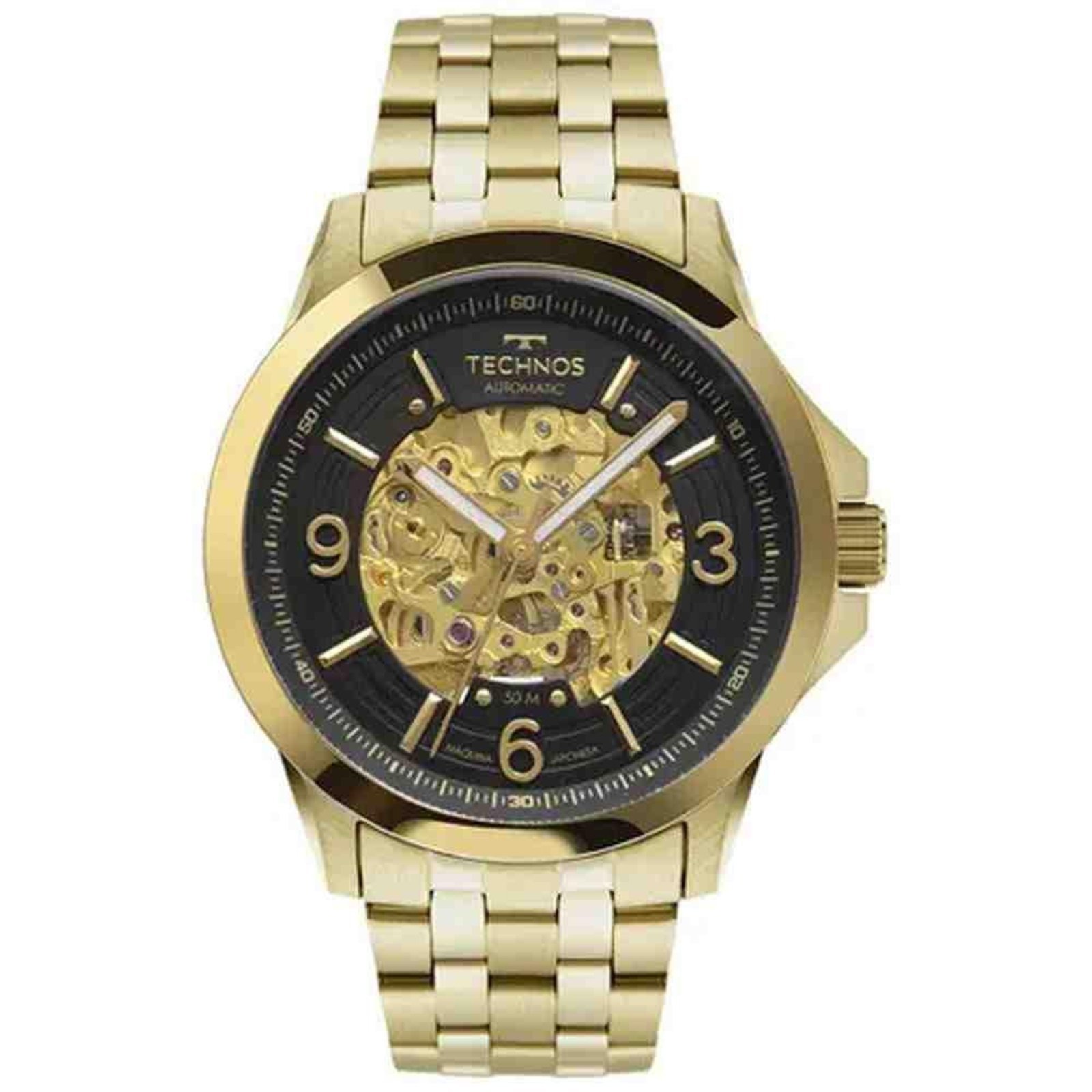Relógio Technos Automático Dourado Masculino 8N24AK/4P