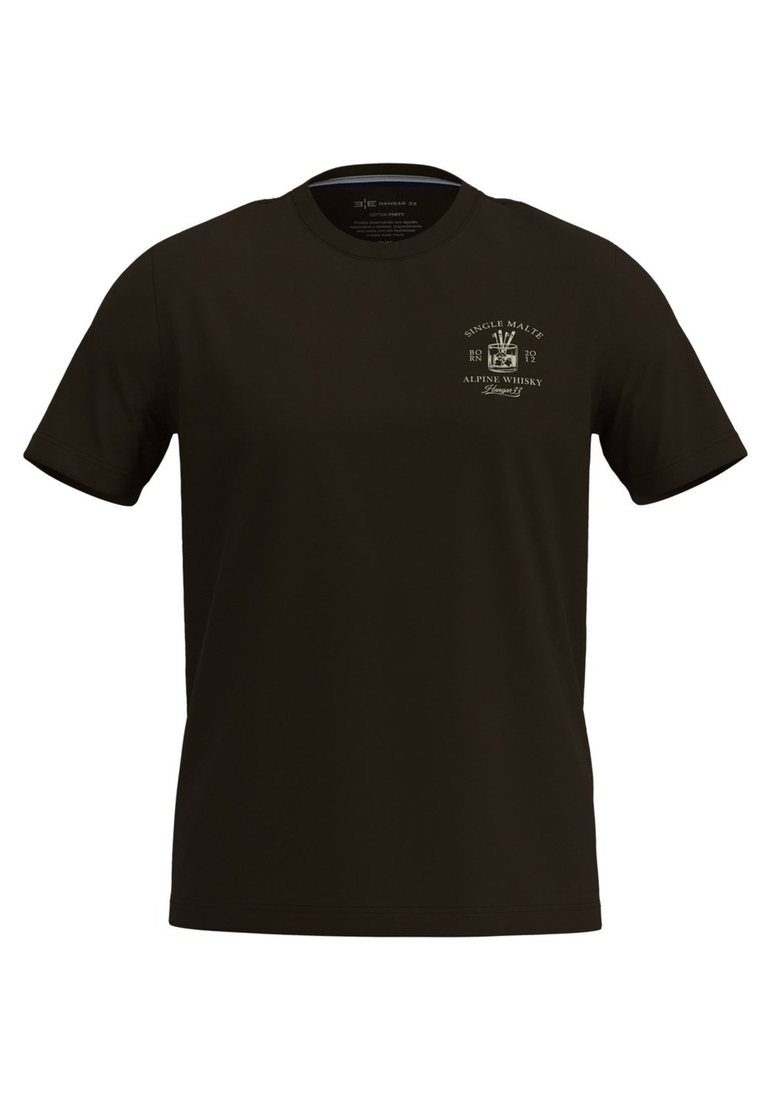 Camiseta De Mangas Curtas Com Estampa Em Algodão