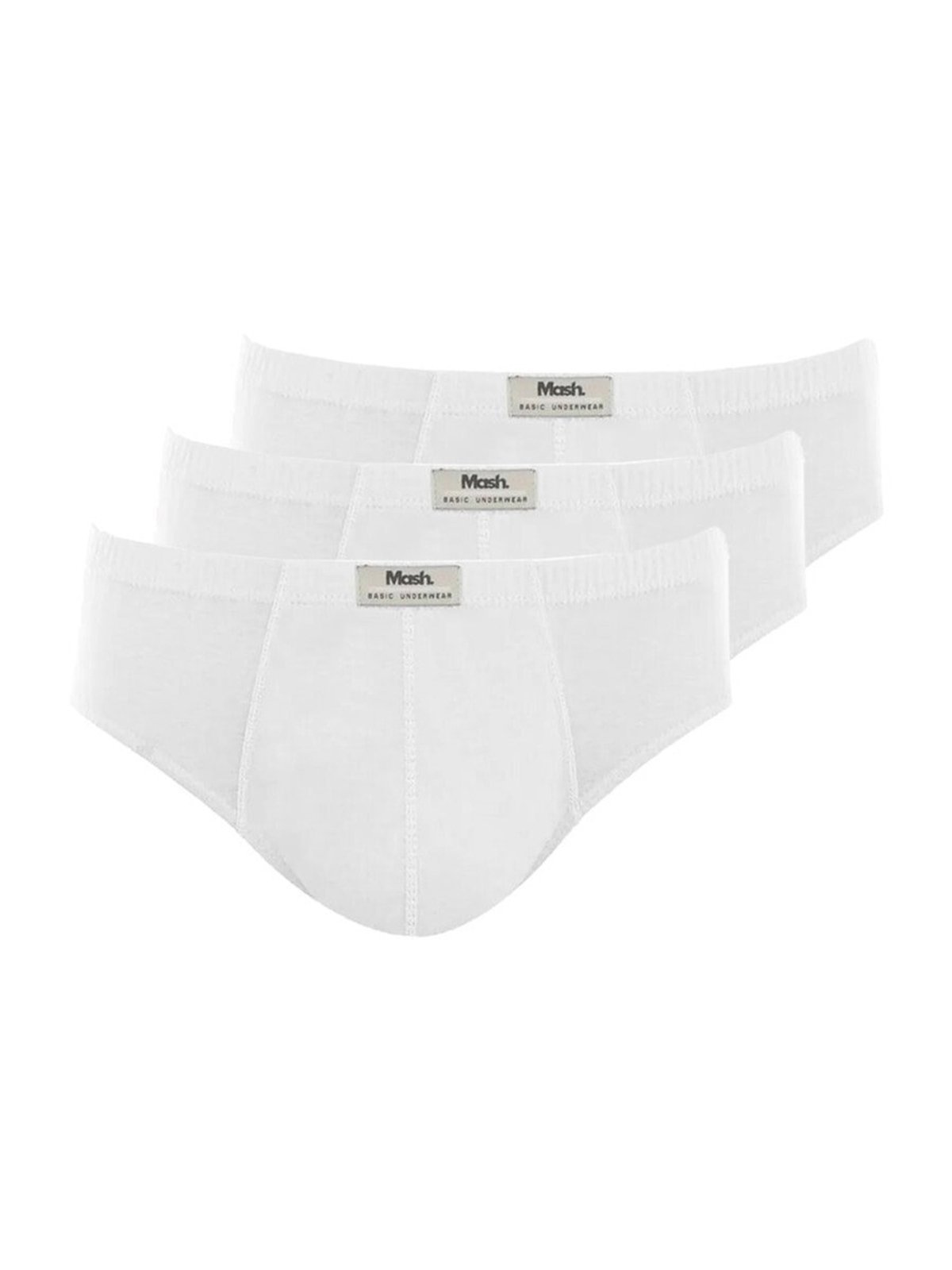 Kit com 3 Cuecas Slip Mash 074.58 Branco