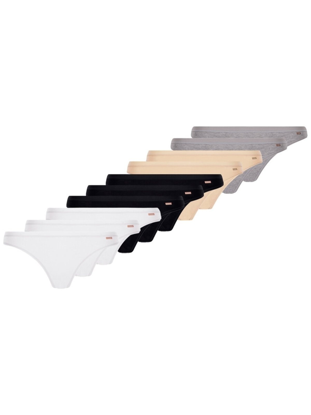 Kit com 10 Calcinhas Tanga Loba 40354-001 Cinza