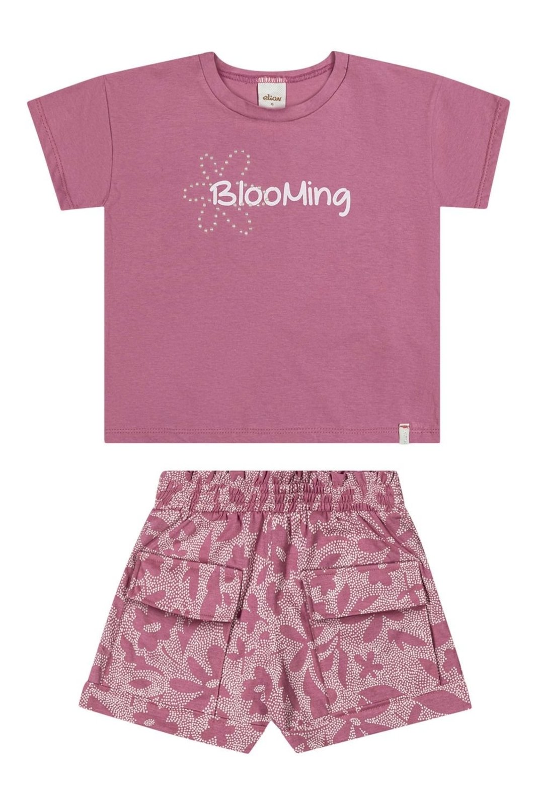 Infantil - Conjunto Curto Menina Blooming Elian Rosa