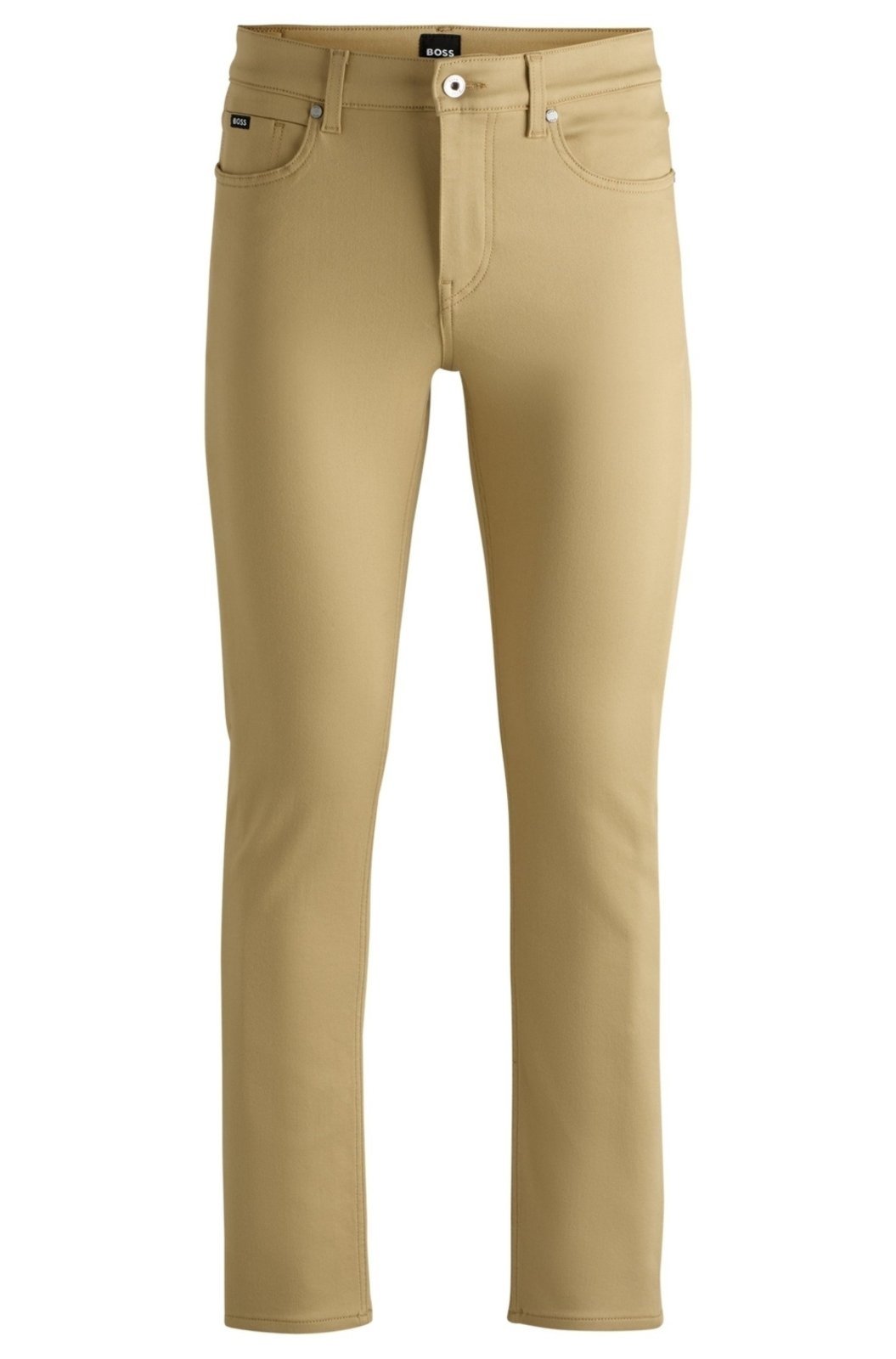 Calças Jeans Beges Slim De Jeans Elástico Bege - 34/32