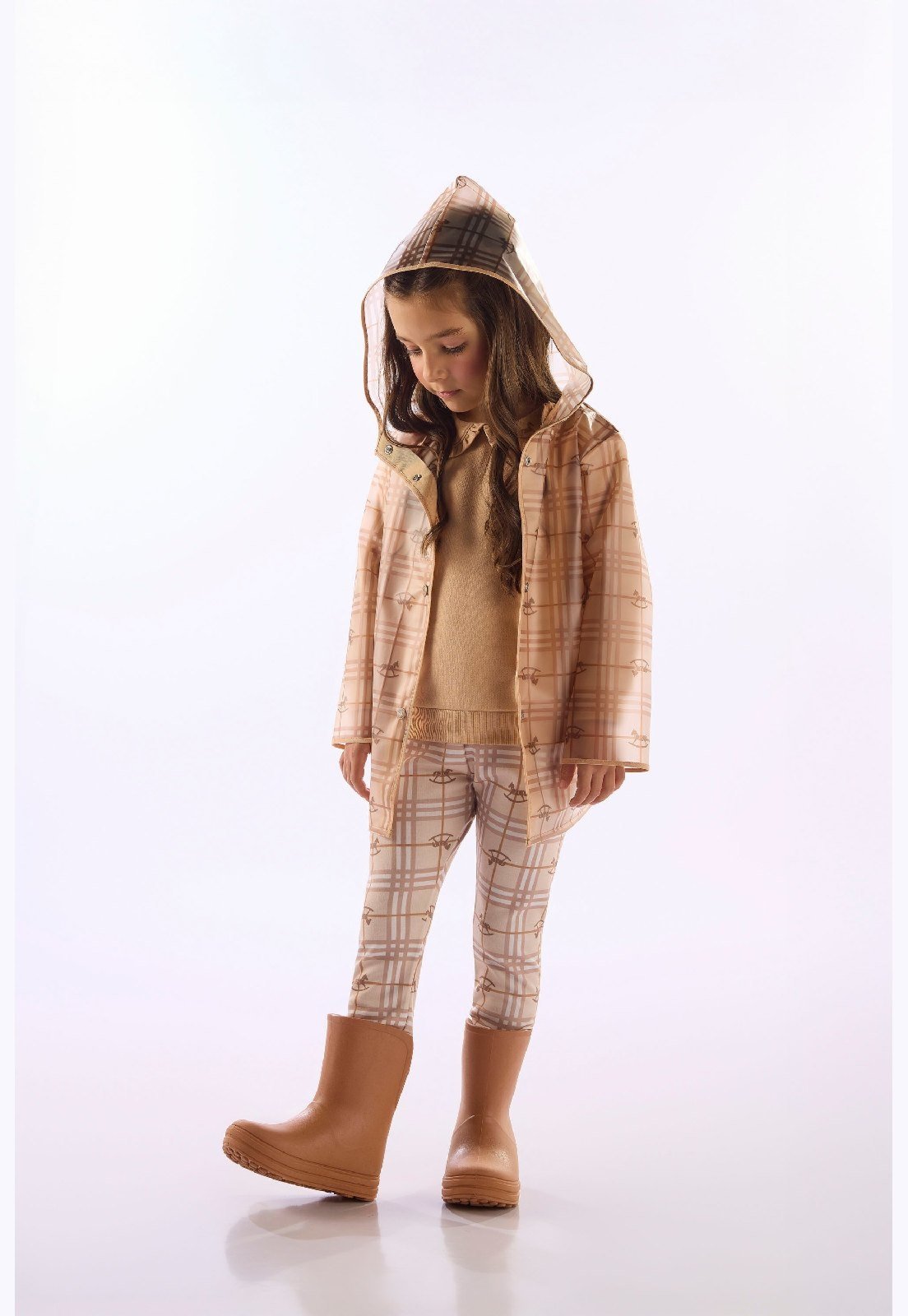 Infantil - Capa De Chuva Impermeável Up Baby Bege