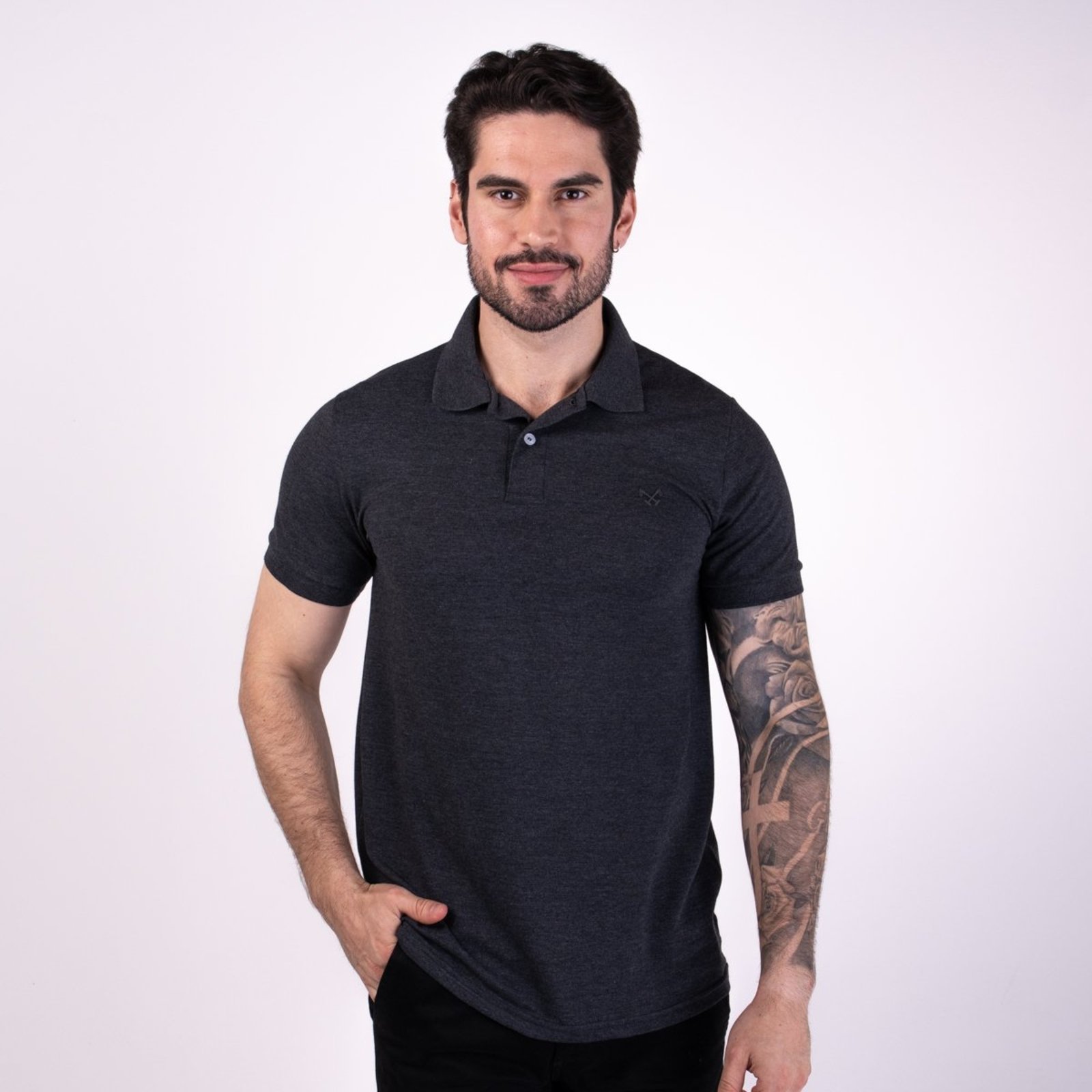 Camisa Polo Live Chumbo