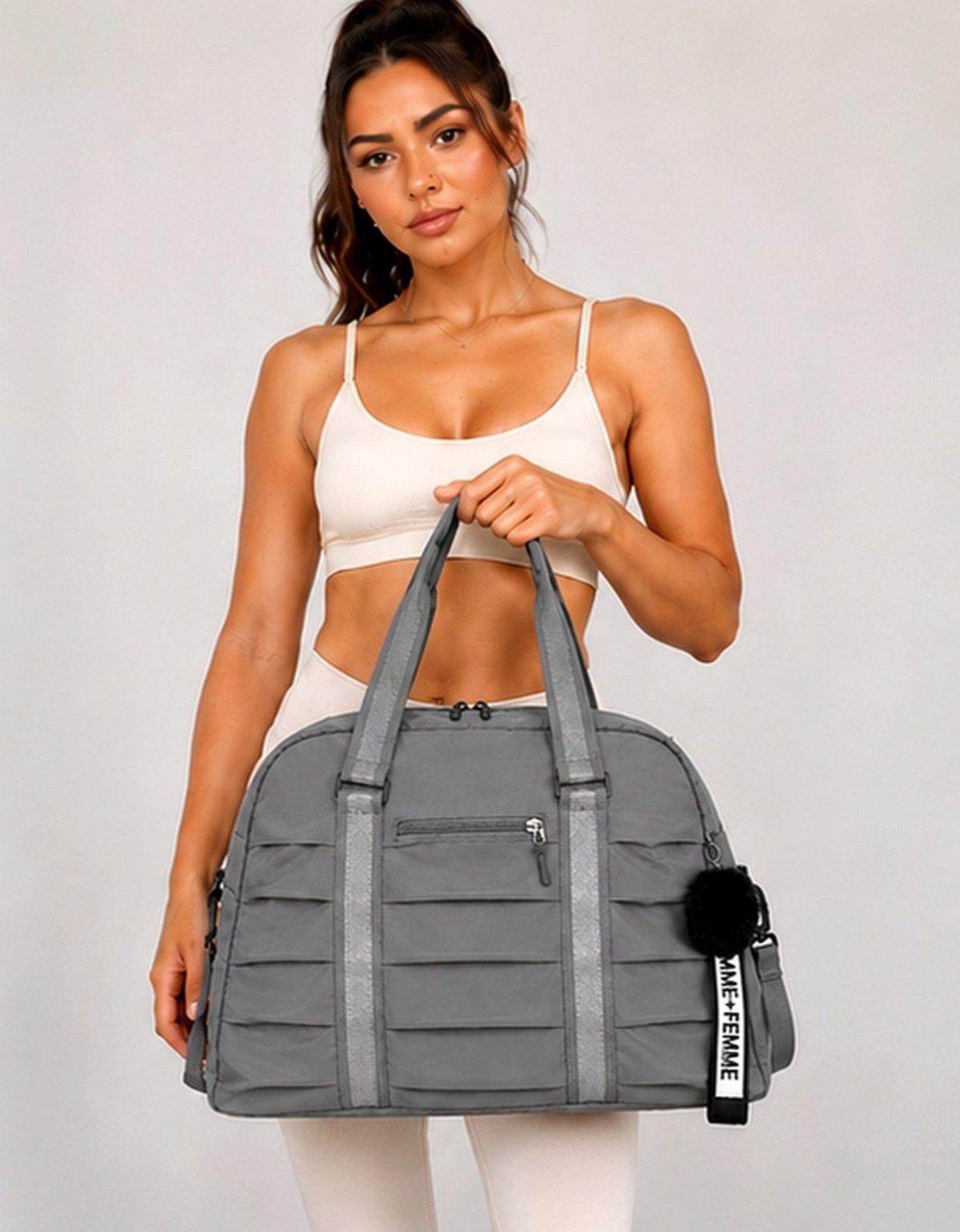 Bolsa Feminina Grande de Ombro com Alça Transversal Viagem Treino Dia a Dia Fitness