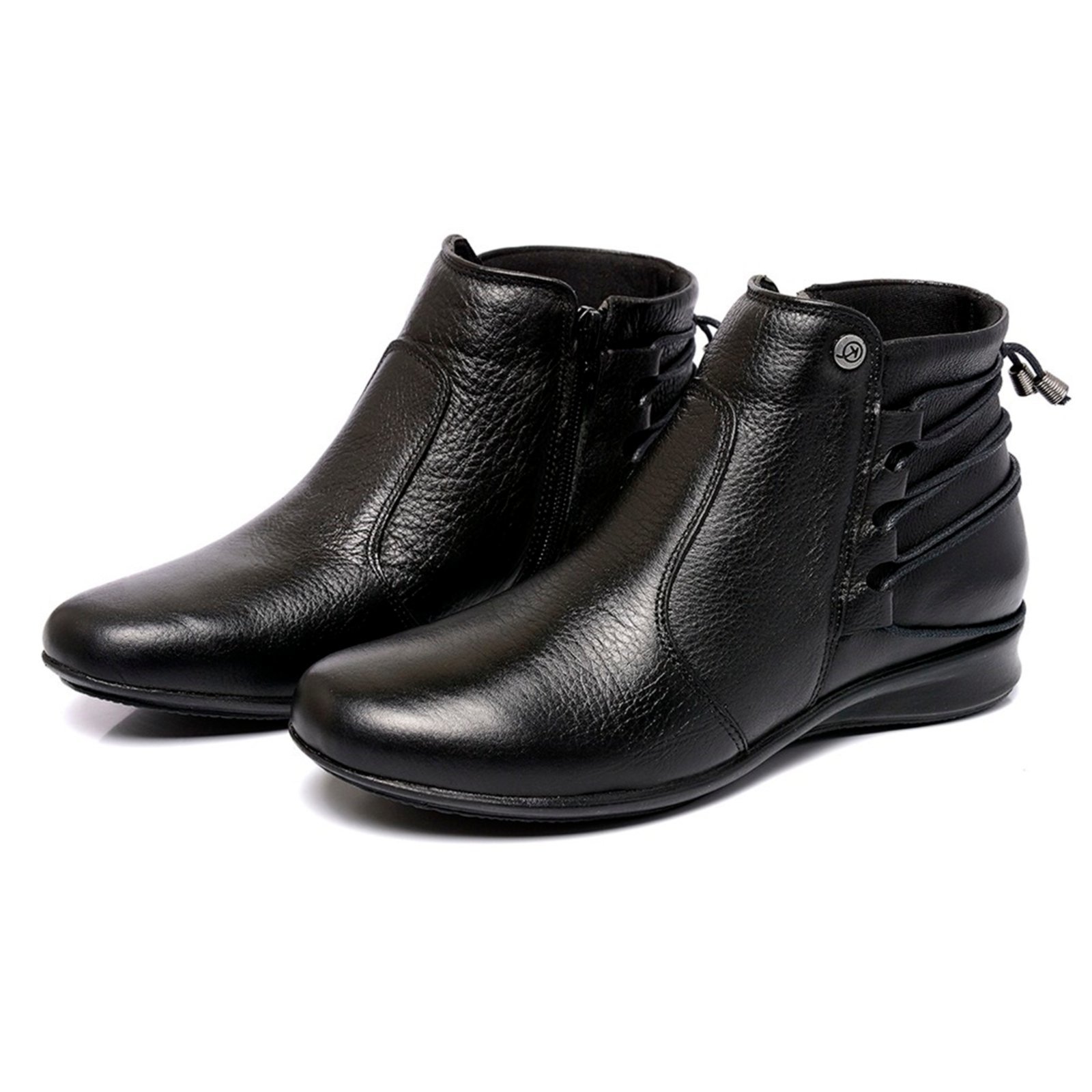 BOTA FEMININA CANO BAIXO, Modelo: Lady 0622 Preta, Marca: Kauany Calçados Preto