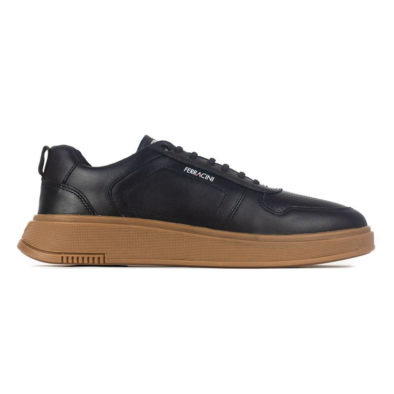 Vista 2 Tênis Ferracini Sneaker Logan 9314.678 Preto/Natural preto natural FERRACINI preto natural