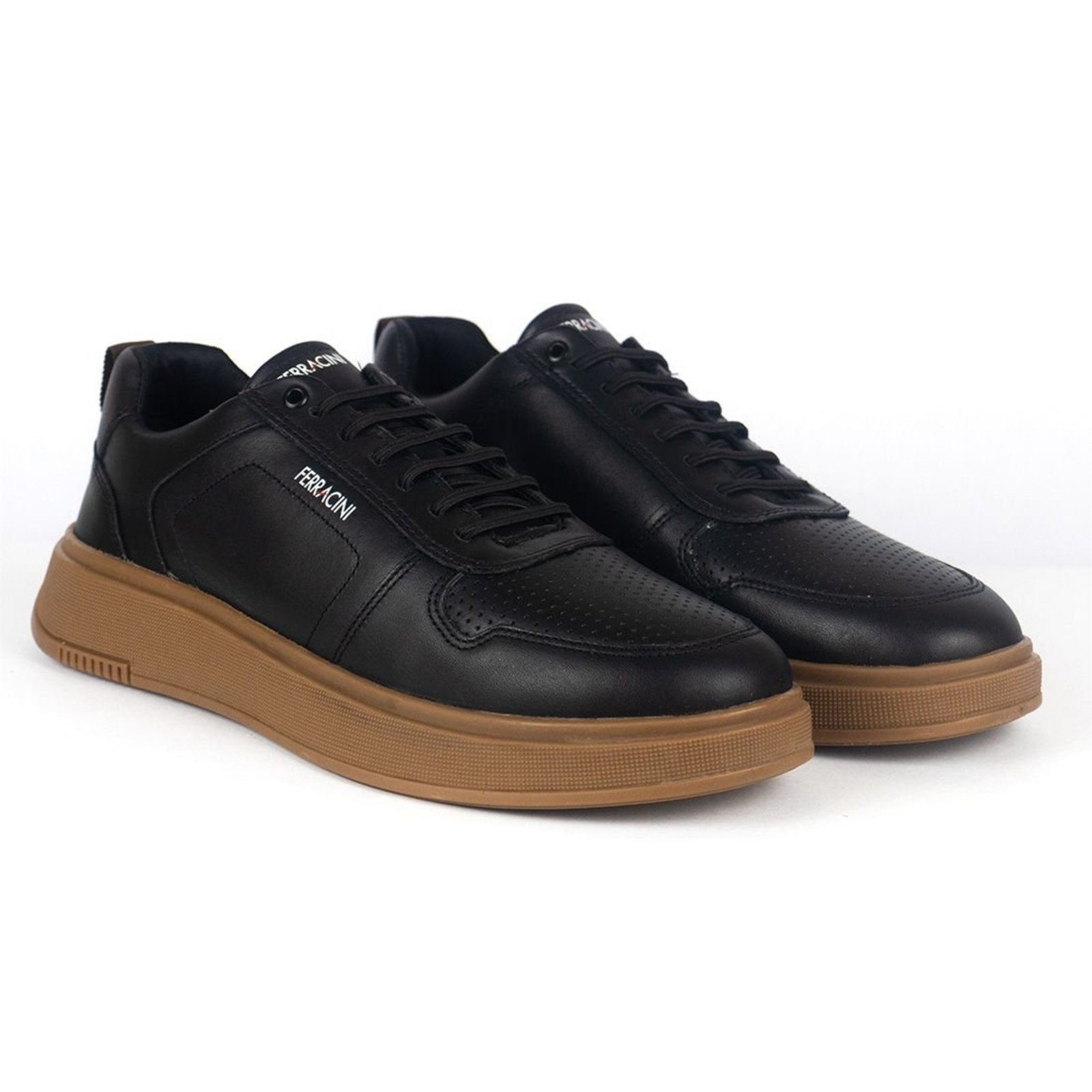 Vista 3 Tênis Ferracini Sneaker Logan 9314.678 Preto/Natural preto natural FERRACINI preto natural