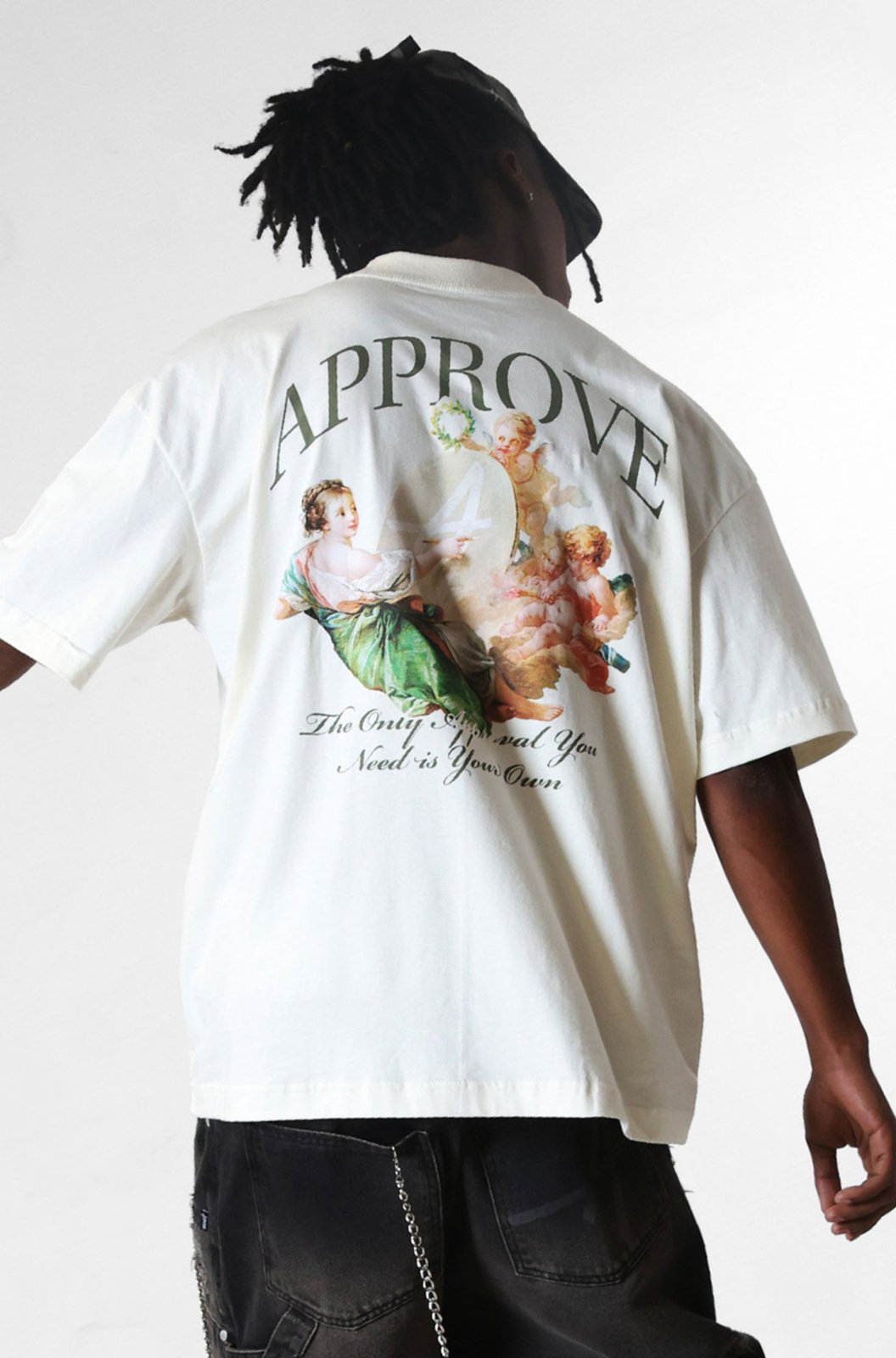 Camiseta Masculina Approve Huge Cupido Off White