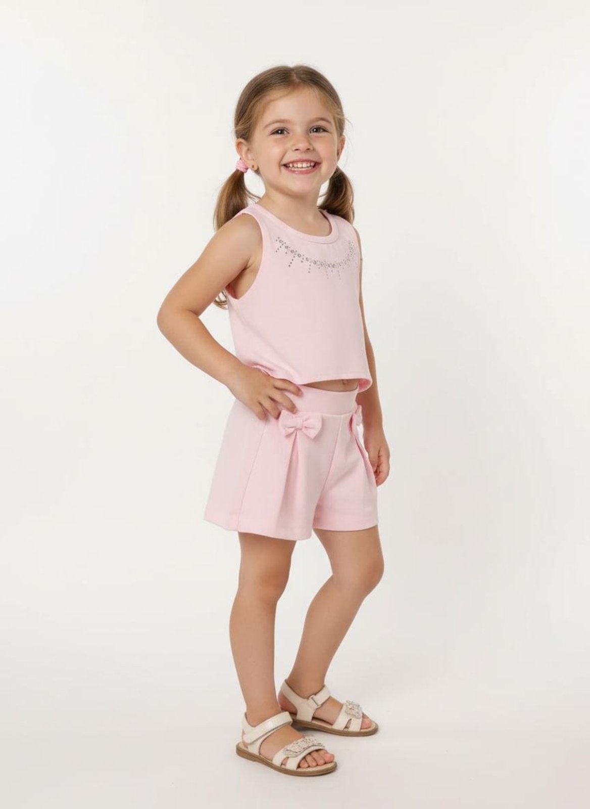 Infantil - Conjunto Curto Para Menina - ROSA CLARO
