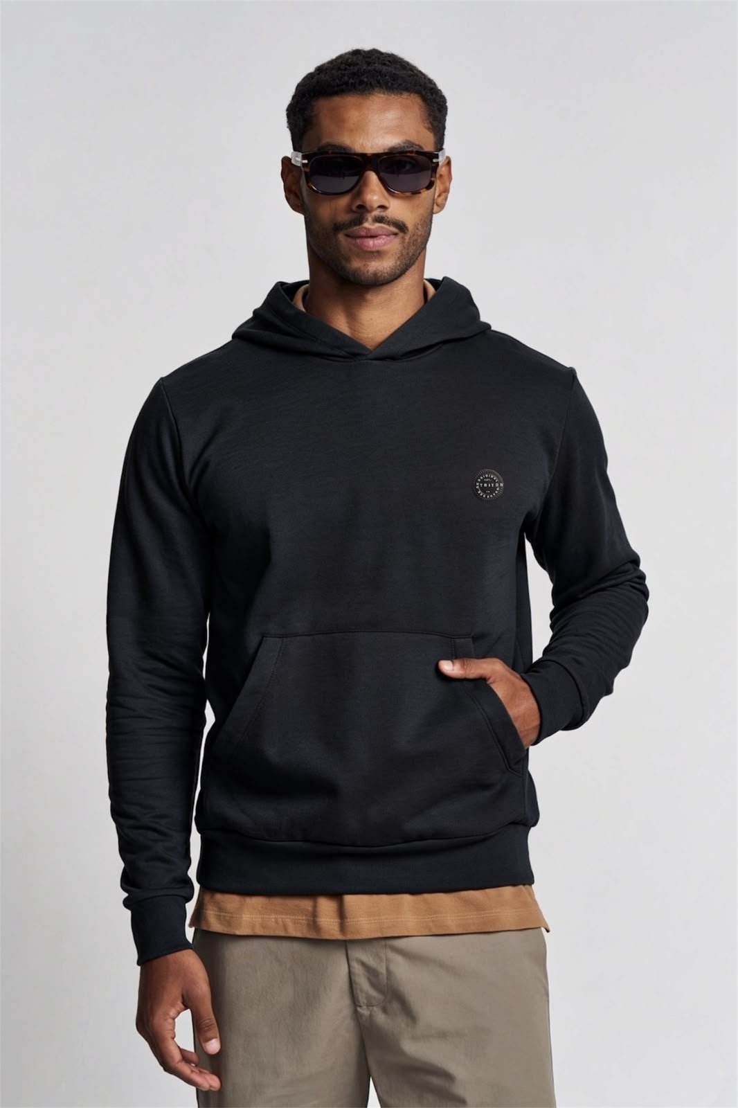 Blusão Moletom com Capuz Triton Preto