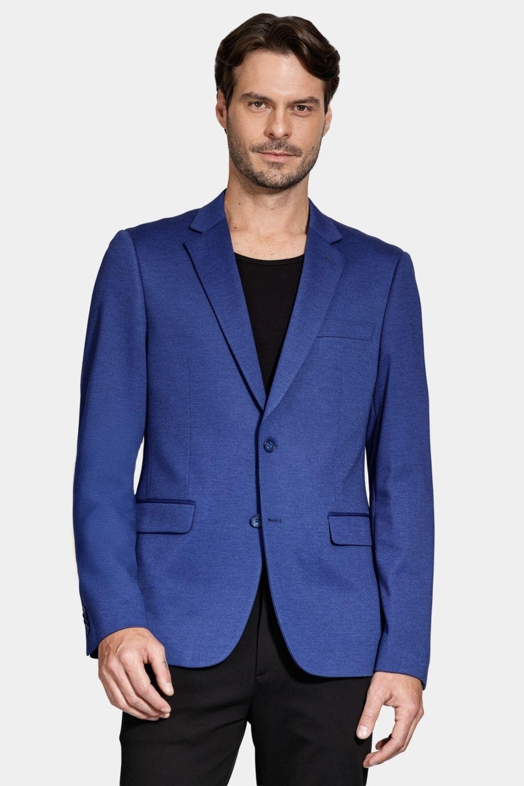 Vista 3 Paletó Aramis Malha Mescla Super Slim Medio azul Aramis azul