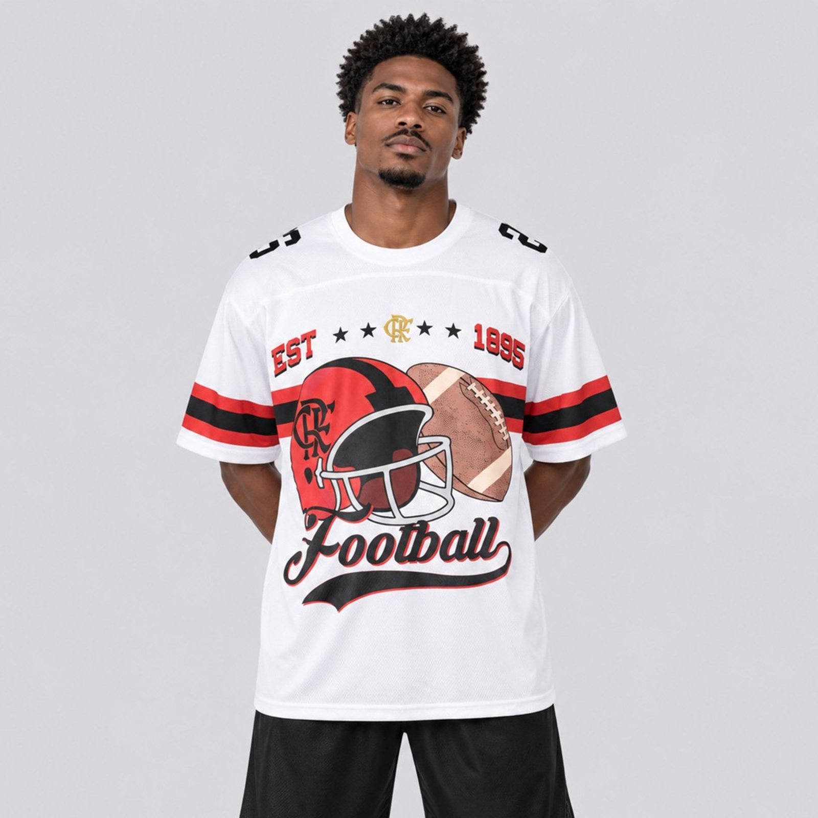 Camisa Flamengo Football Oversized Branca